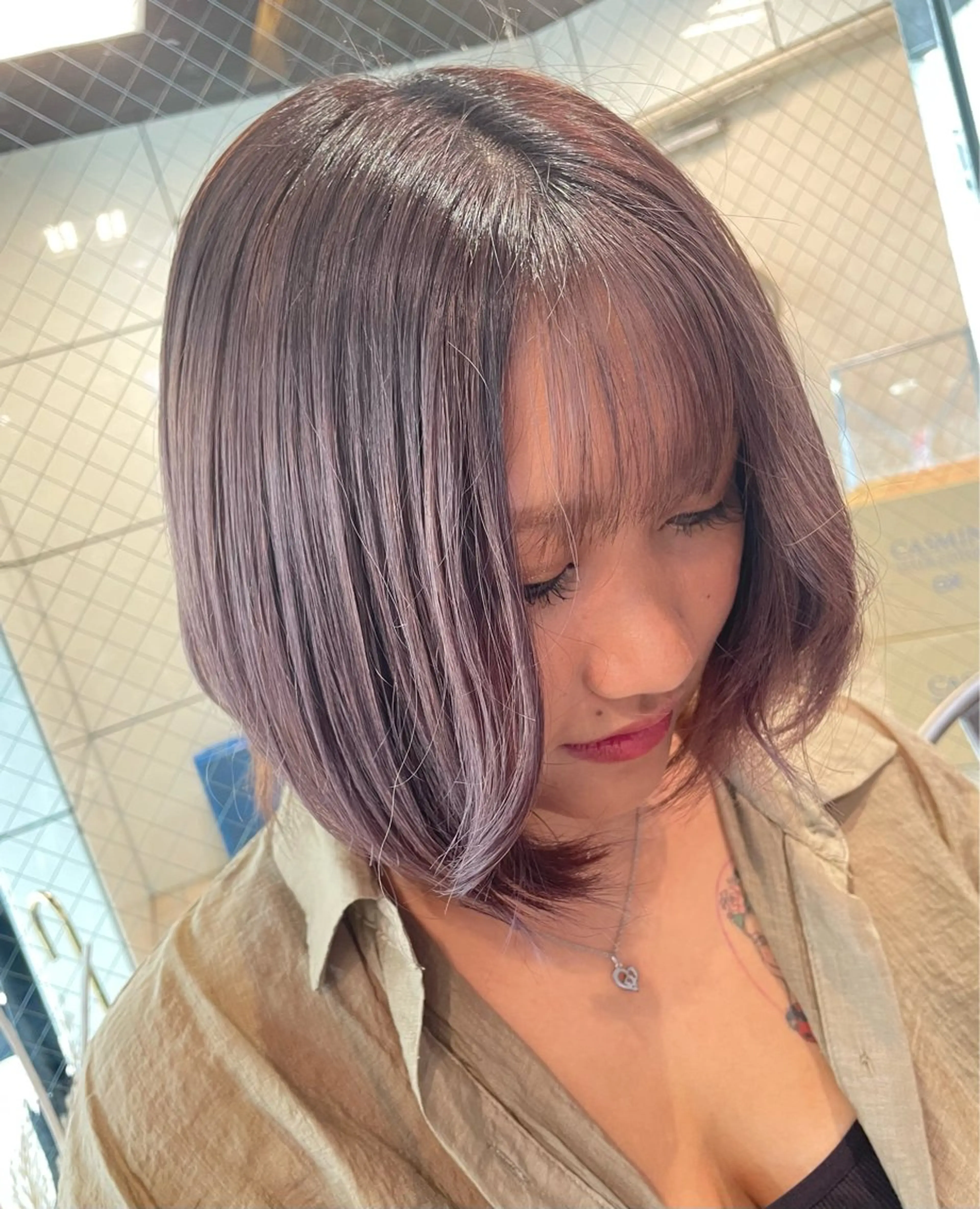 ショート カラー ‪るか/‪透明感 カラー/アレンジのヘアスタイル