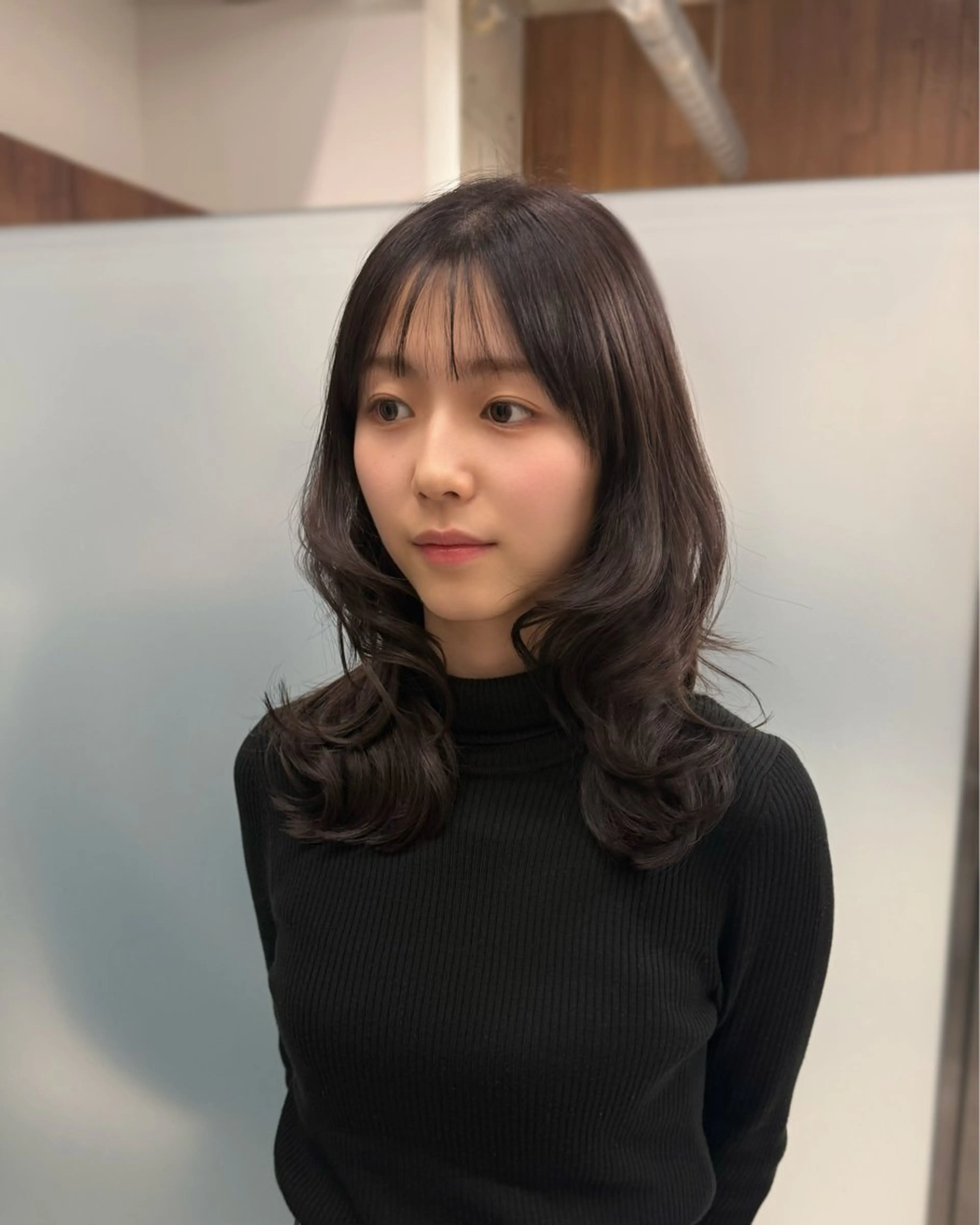 セミロング カラー ヘアアレンジ カット ヘアカラー トリートメント 縮毛矯正+モテカラー 🎀✨MIHOのヘアスタイル