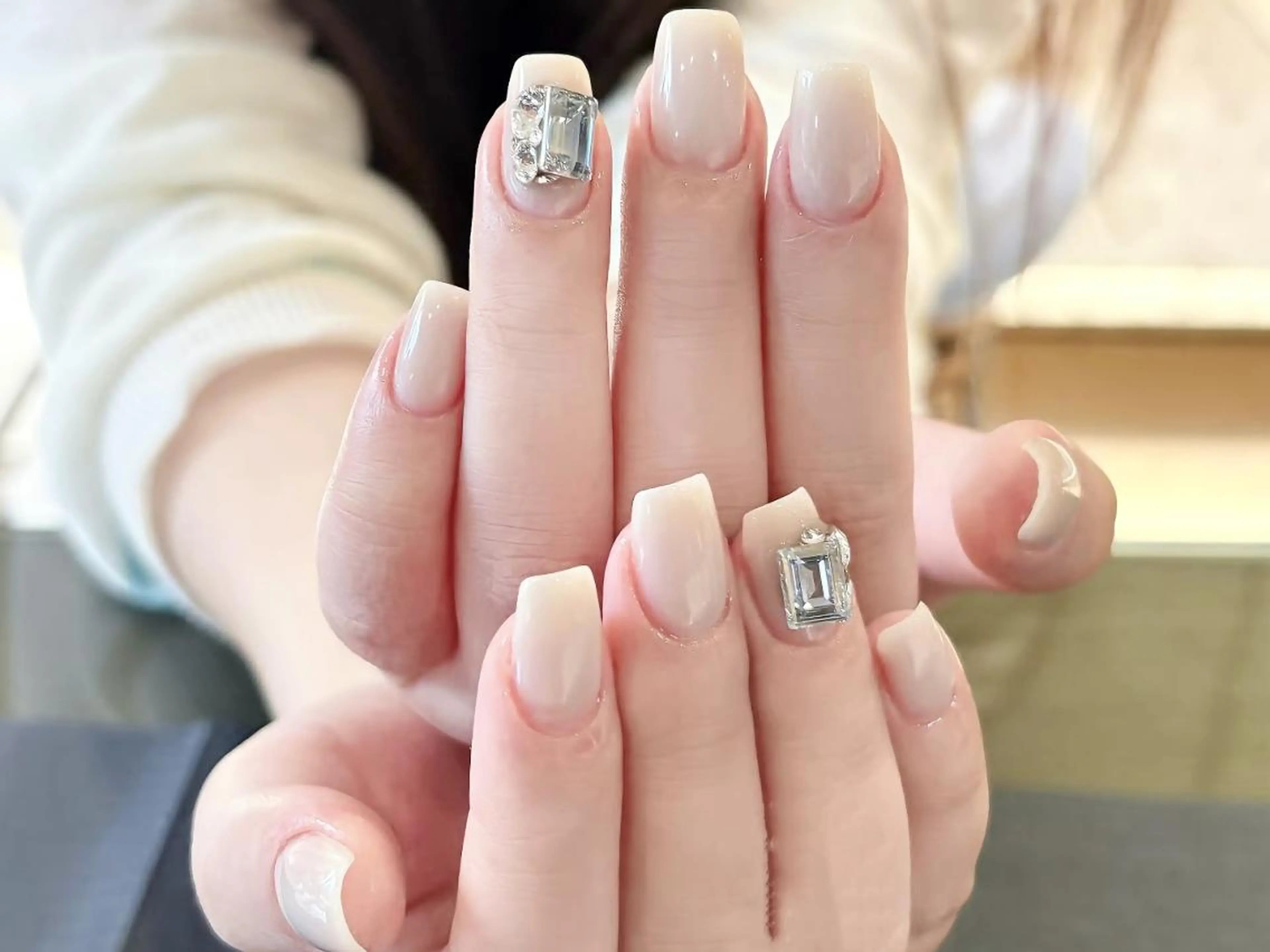 メンズ ネイル メンズ韓国風 オーロラネイル チークネイル 長さ出し フットネイル Kitty Nail salonのネイルデザイン
