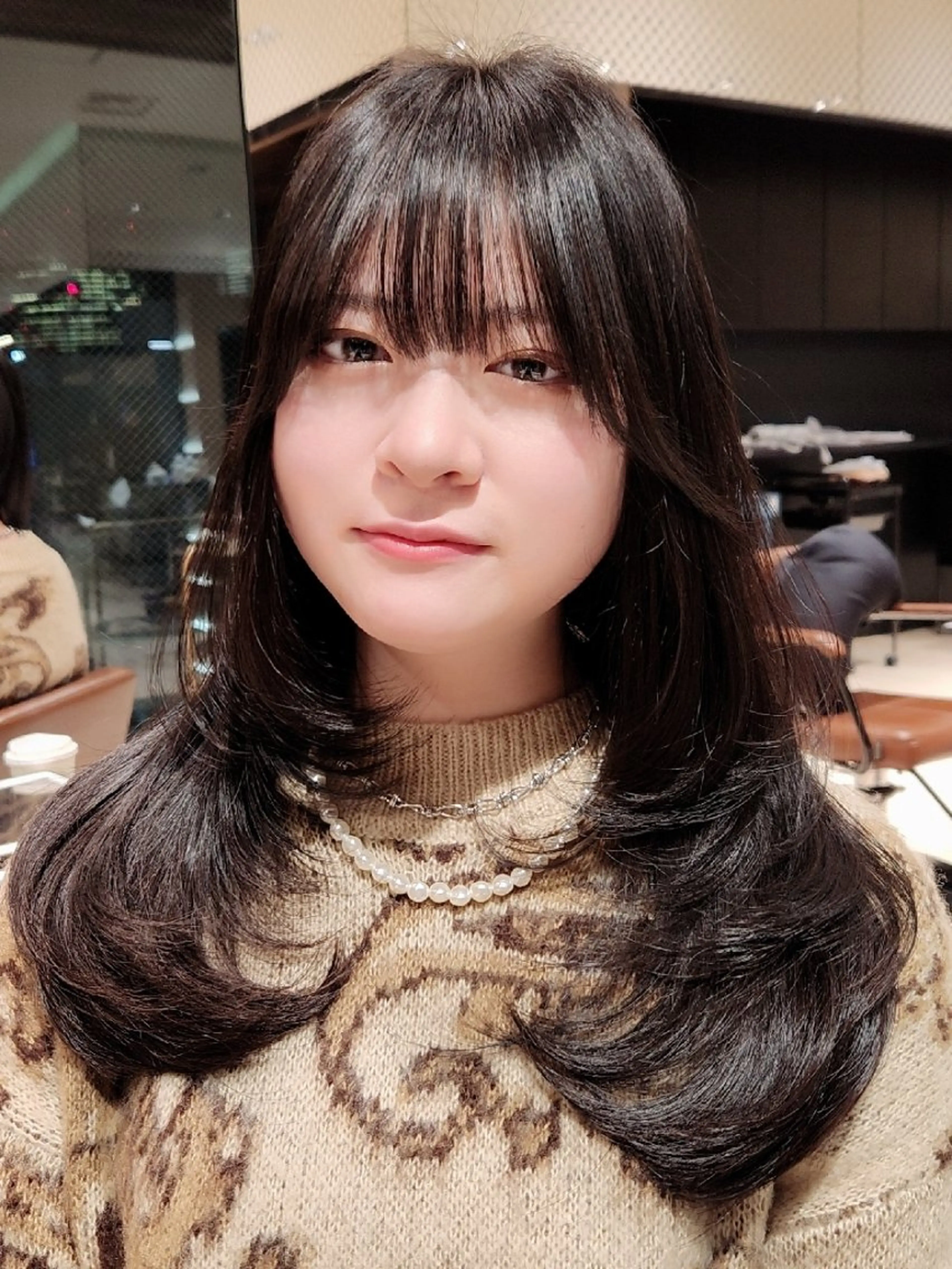 セミロング レイヤーカット カット トリートメント Nanako。/韓国 ハッシュカットのヘアスタイル