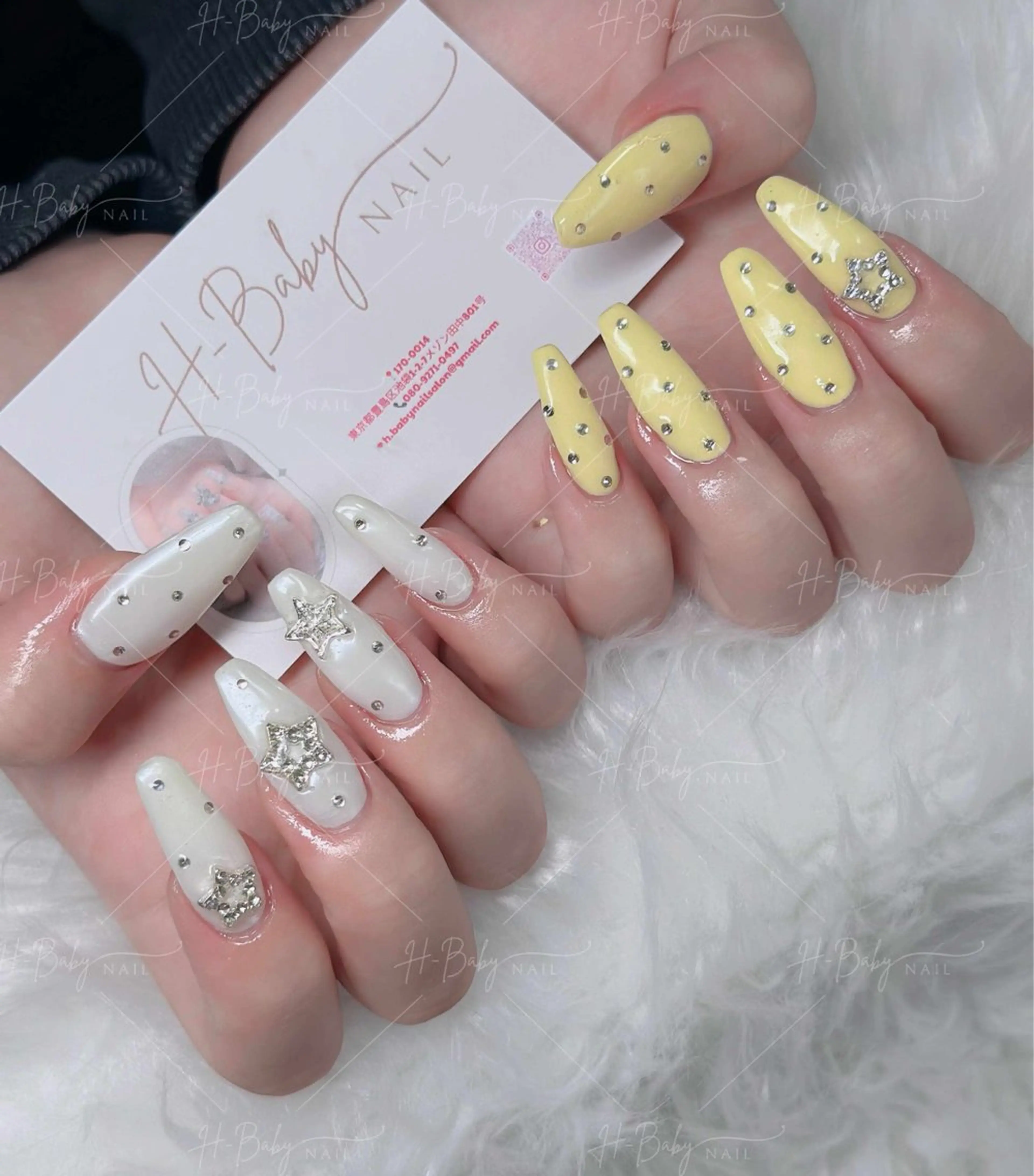 ネイル オーロラネイル フレンチネイル ジェルネイル ハロウィン キラキラネイル H.baby Nail Salonのネイルデザイン