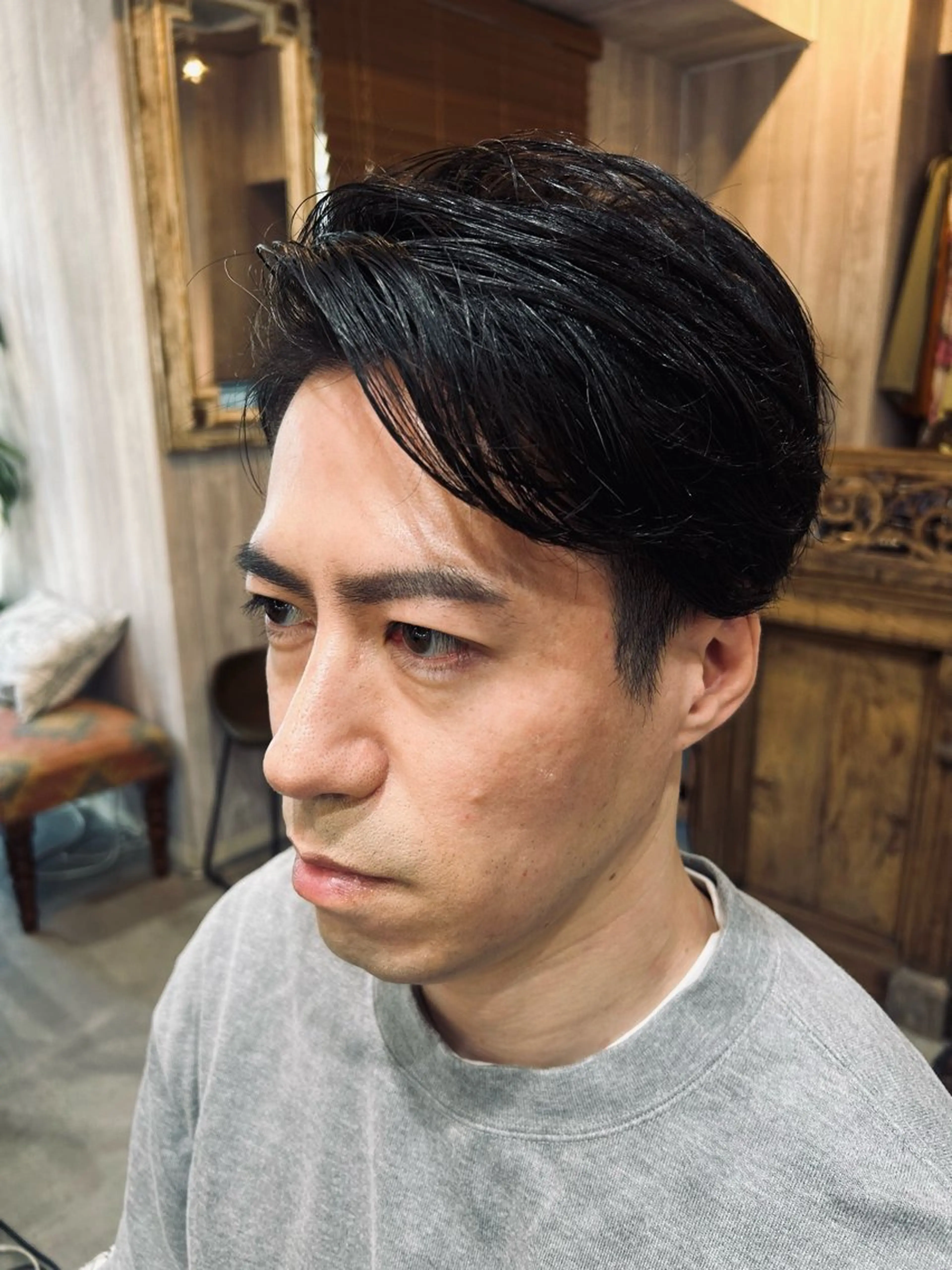 メンズ アイブロウ 佐藤 光のヘアスタイル