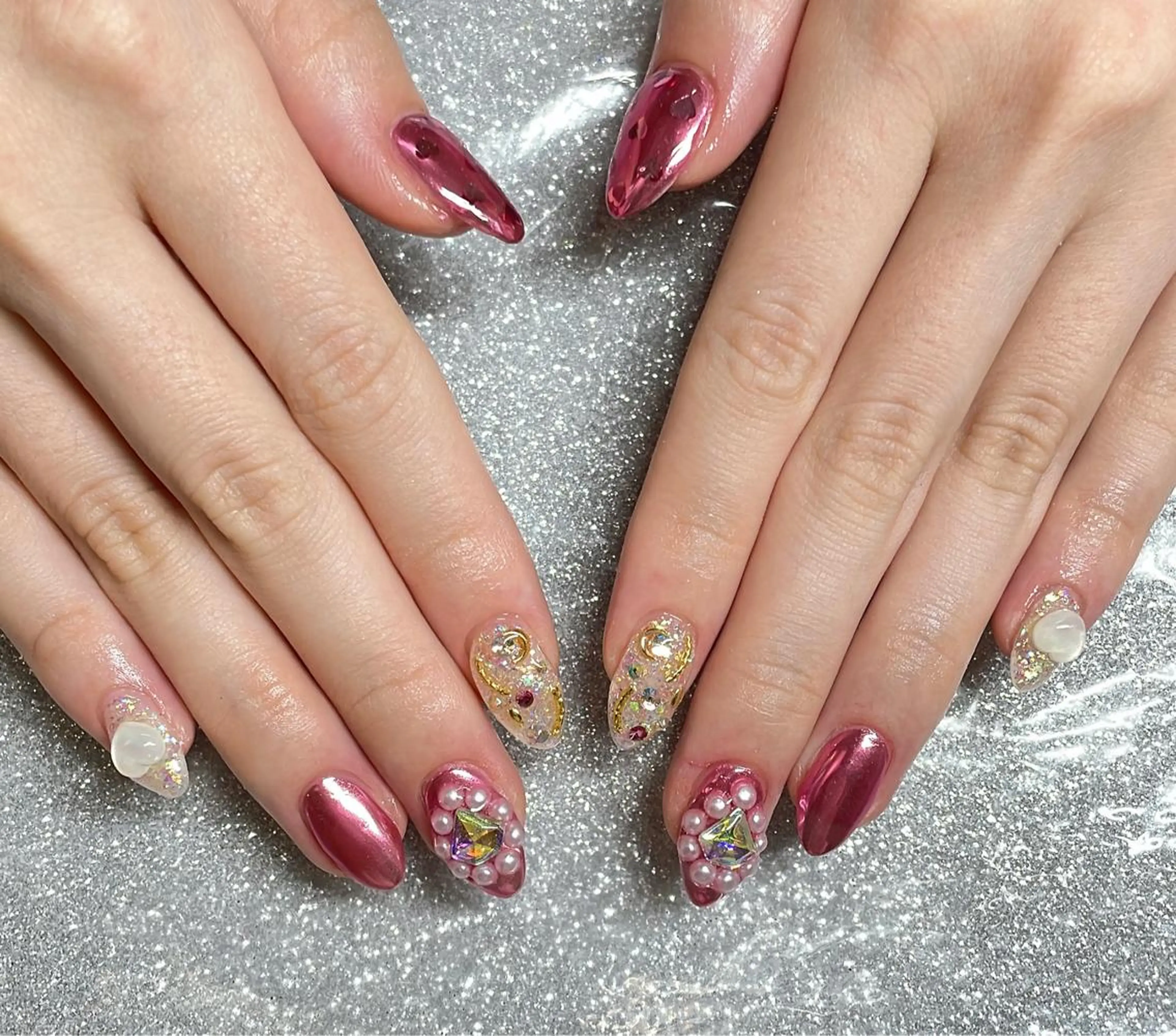 ネイル ハンドネイル VIERU 🌈🎀💖のネイルデザイン