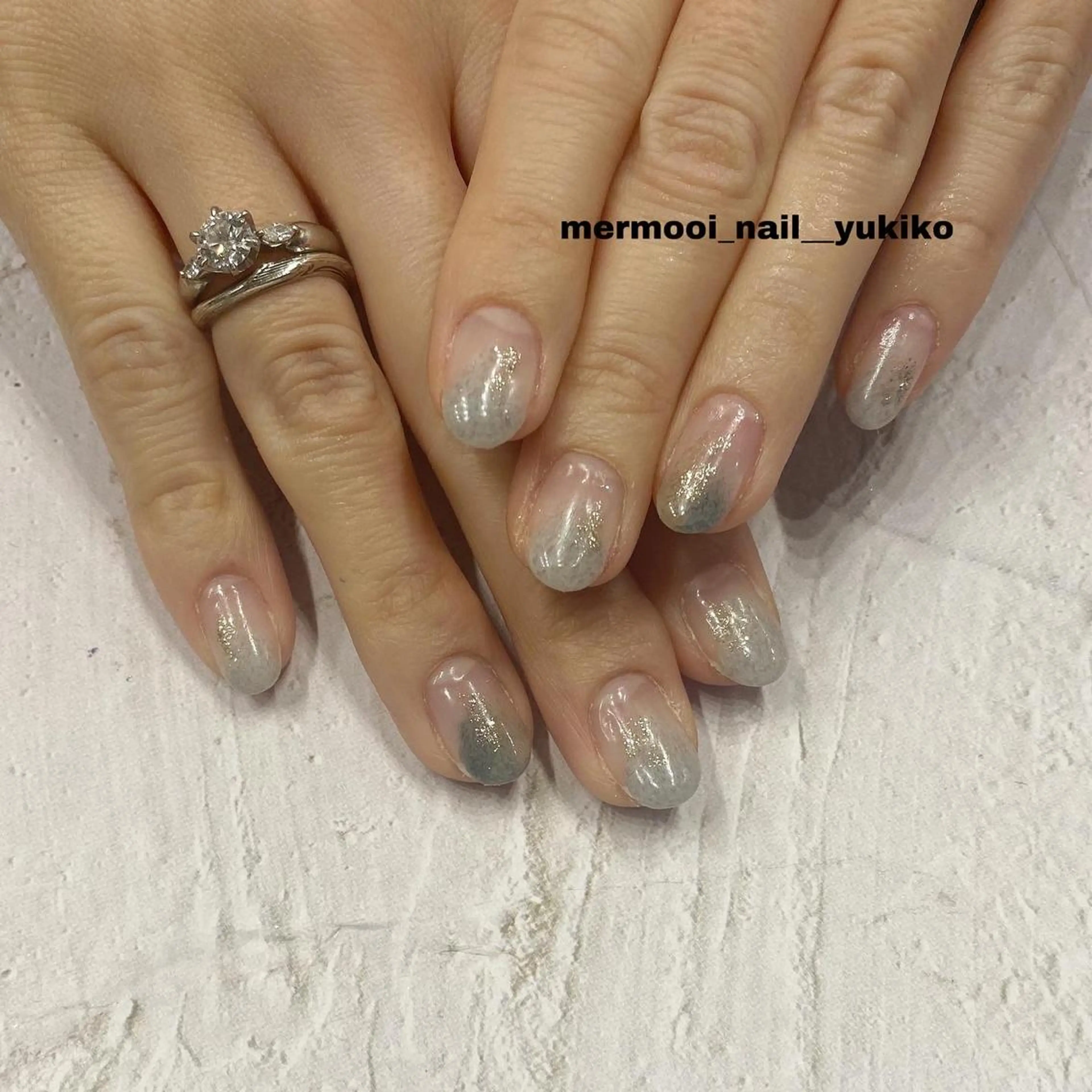 ネイル 韓国ネイル ニュアンスネイル ワンホンネイル ハンドネイル melumooi nailのネイルデザイン