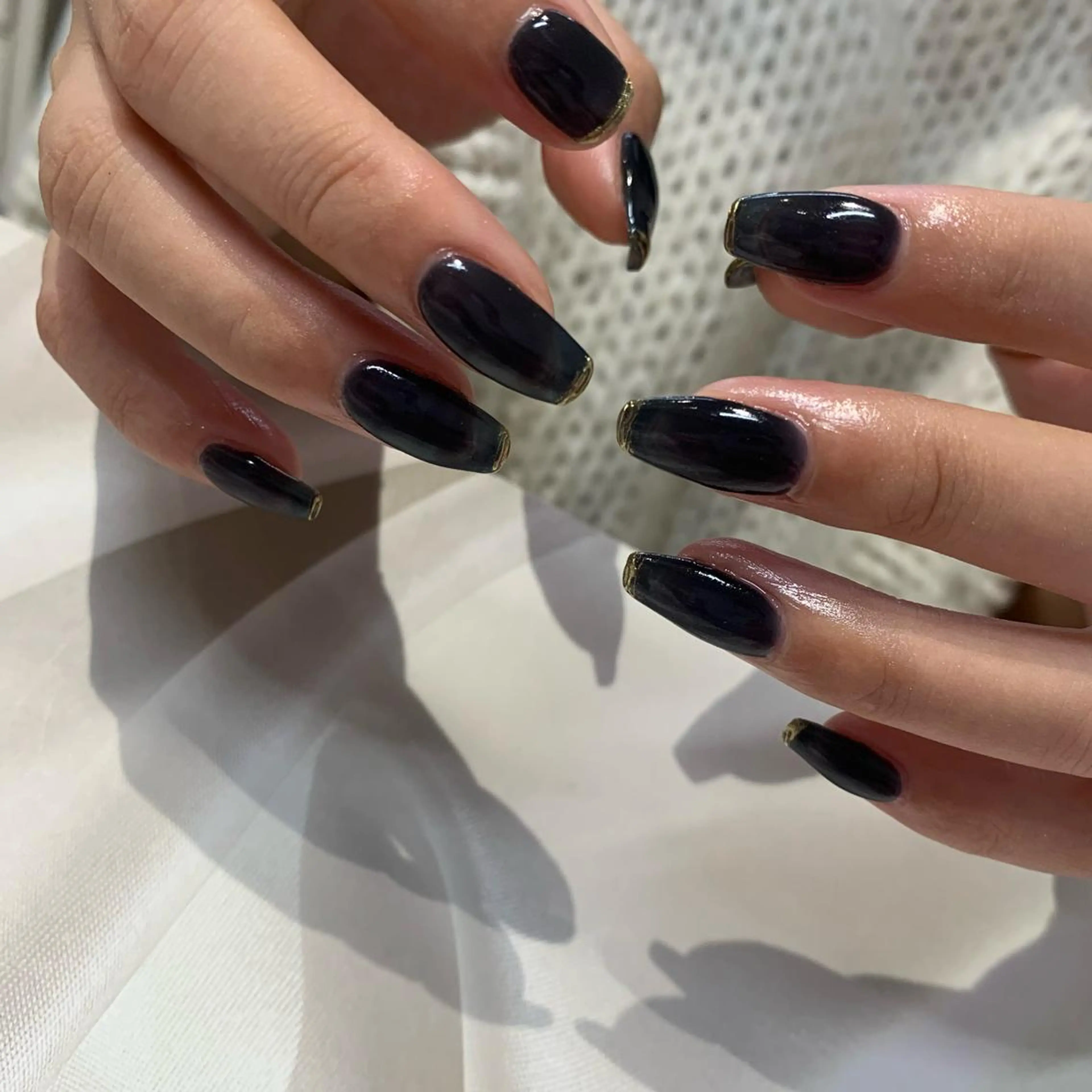 ネイル ネイビー マキノ ユイのネイルデザイン