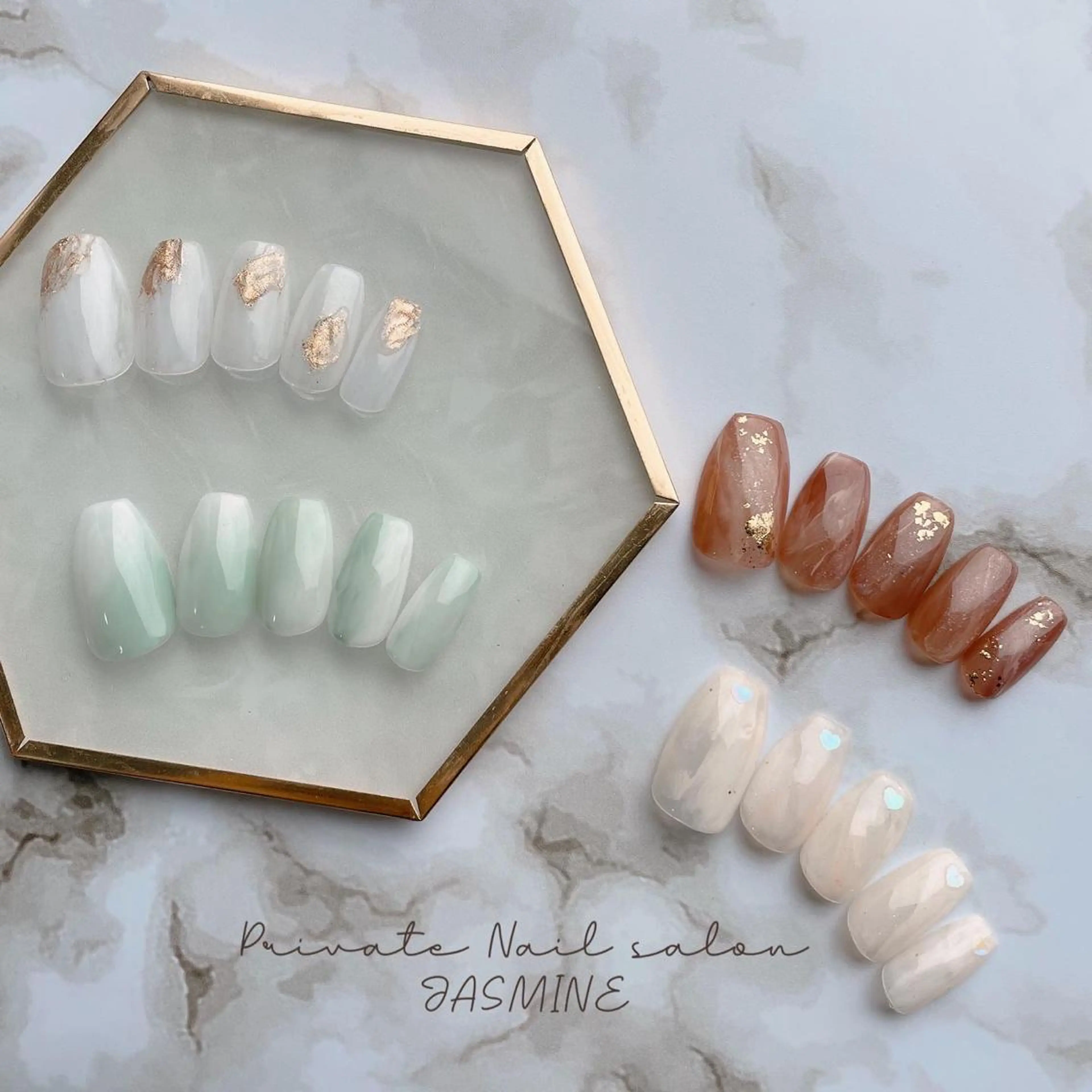 ネイル ニュアンスネイル シンプルネイル ネイルチップ Nail salon JASMINEのネイルデザイン