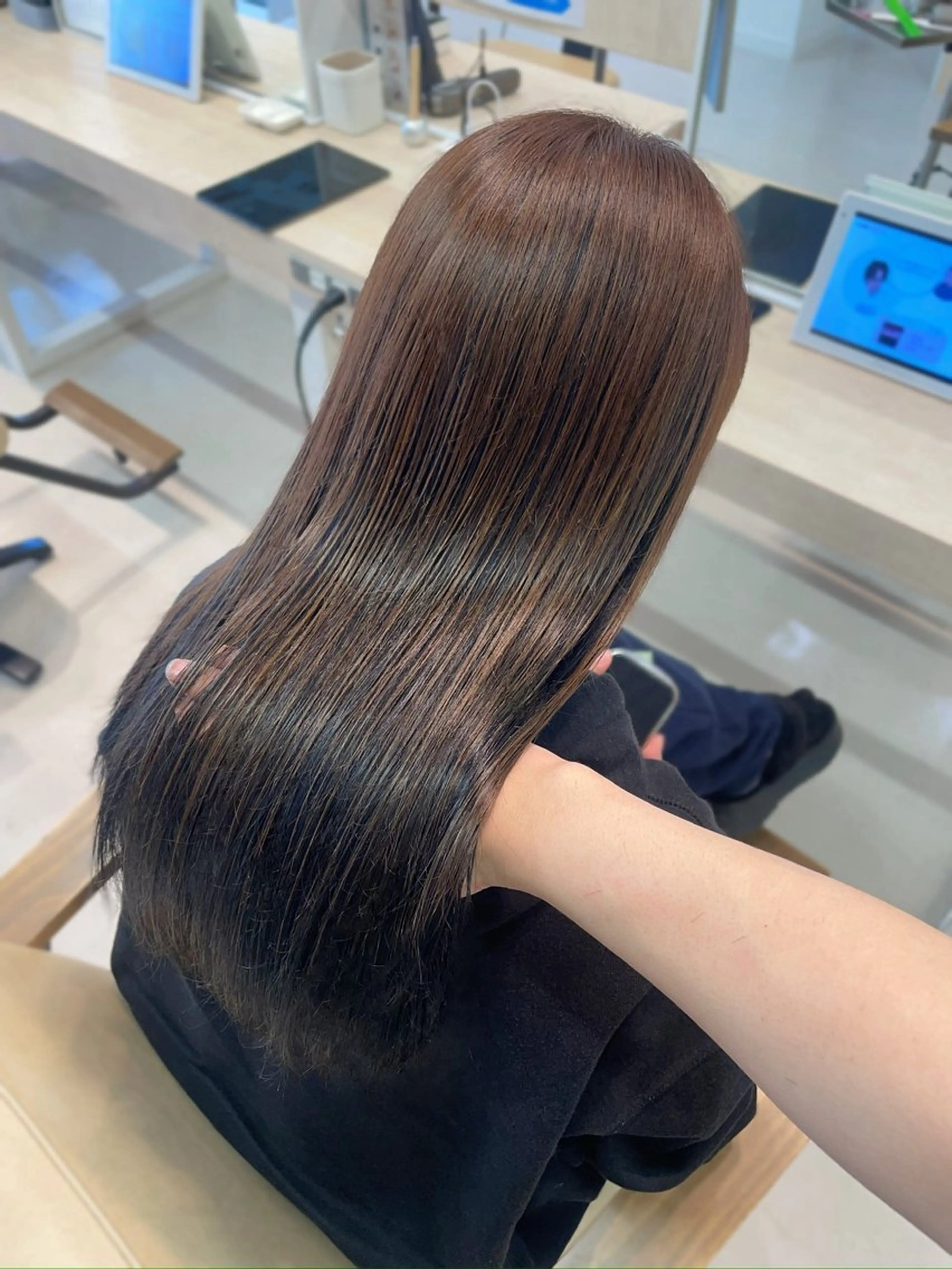 ロング カット ヘアカラー トリートメント かずや🍀/髪質改善 /艶髪カラー/眉毛のヘアスタイル