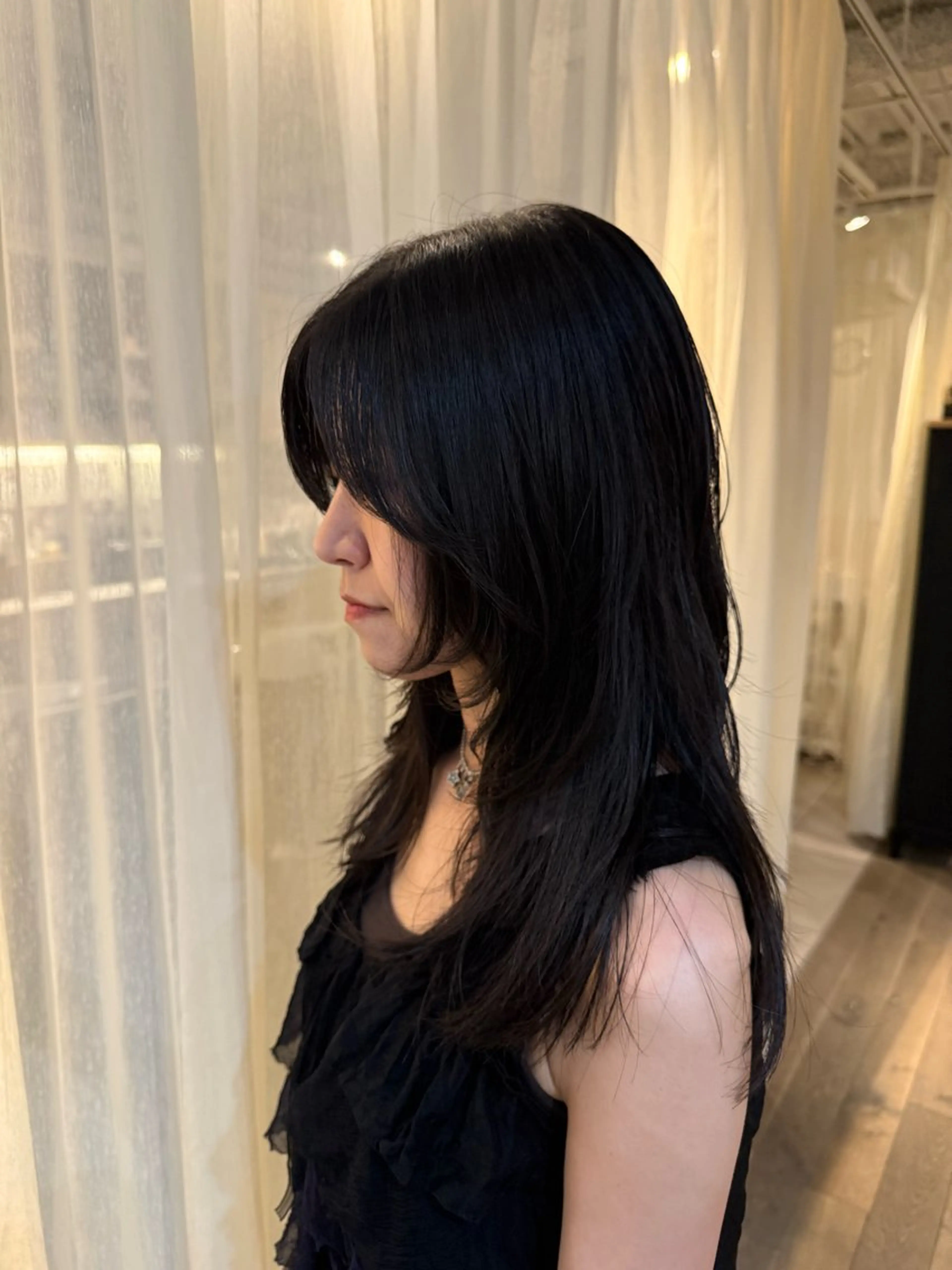 ロング 藤原 百花のヘアスタイル