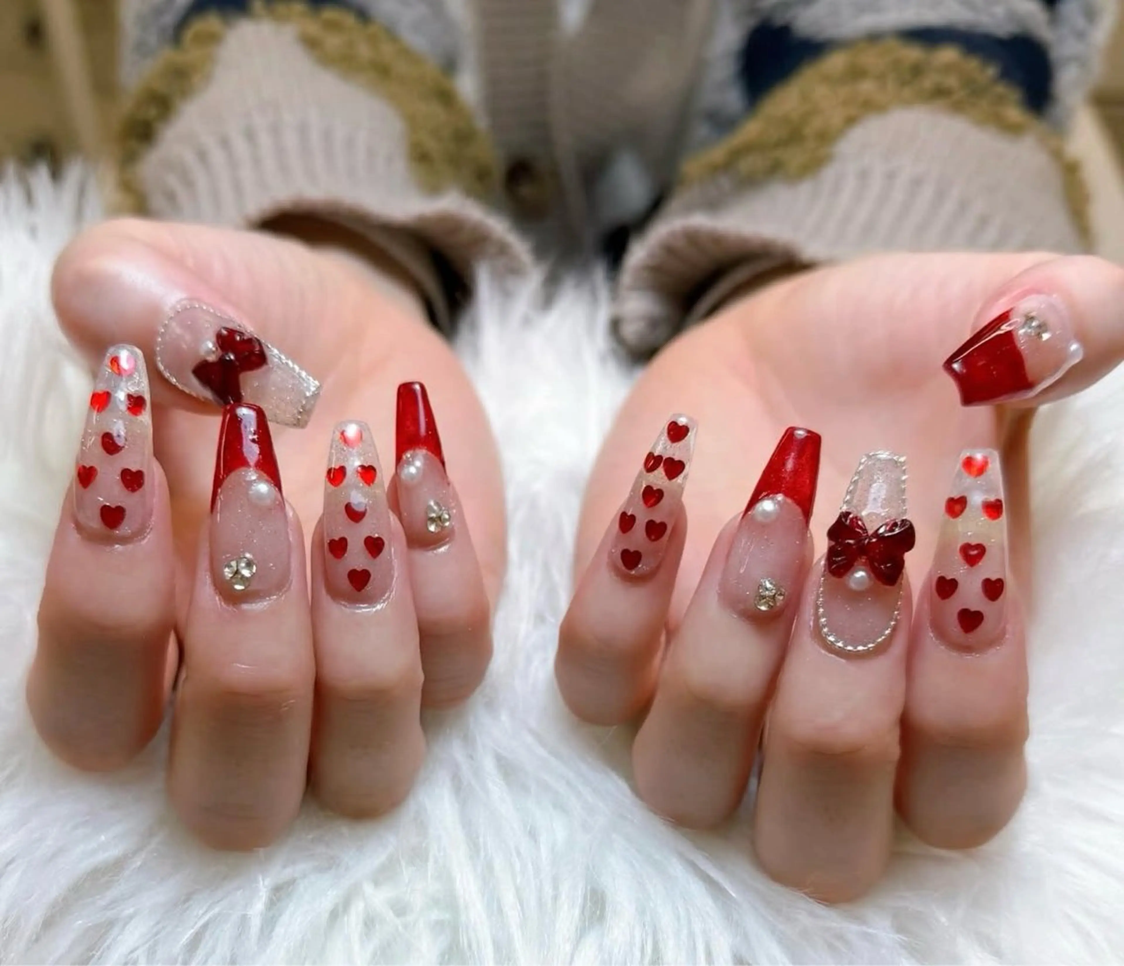 ネイル アートネイル オーロラネイル チークネイル 長さ出し フットネイル Happy Nailのネイルデザイン