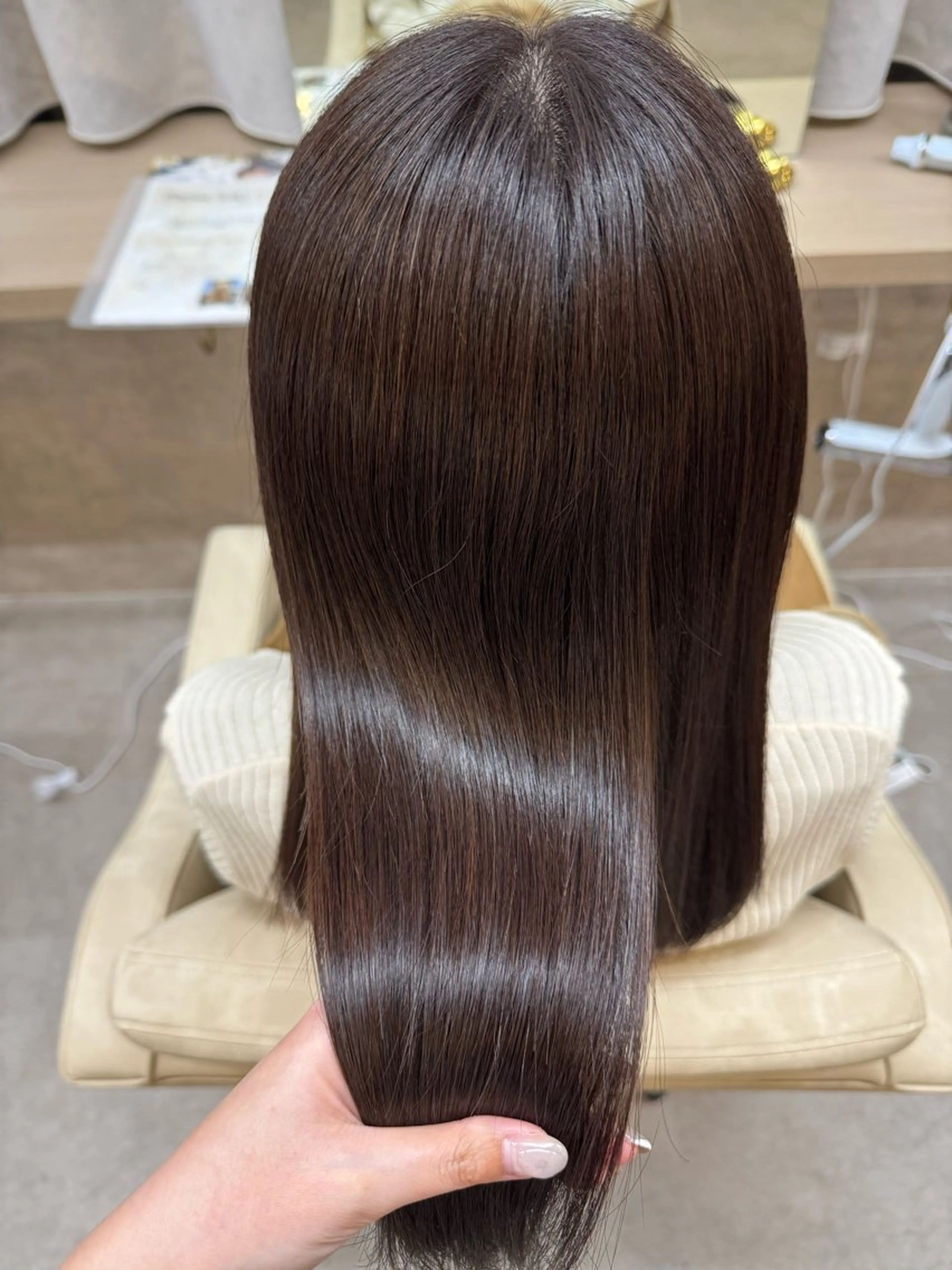 ロング カット ヘアカラー トリートメント ともか/美髪透明感 カラー/顔周りカットのヘアスタイル