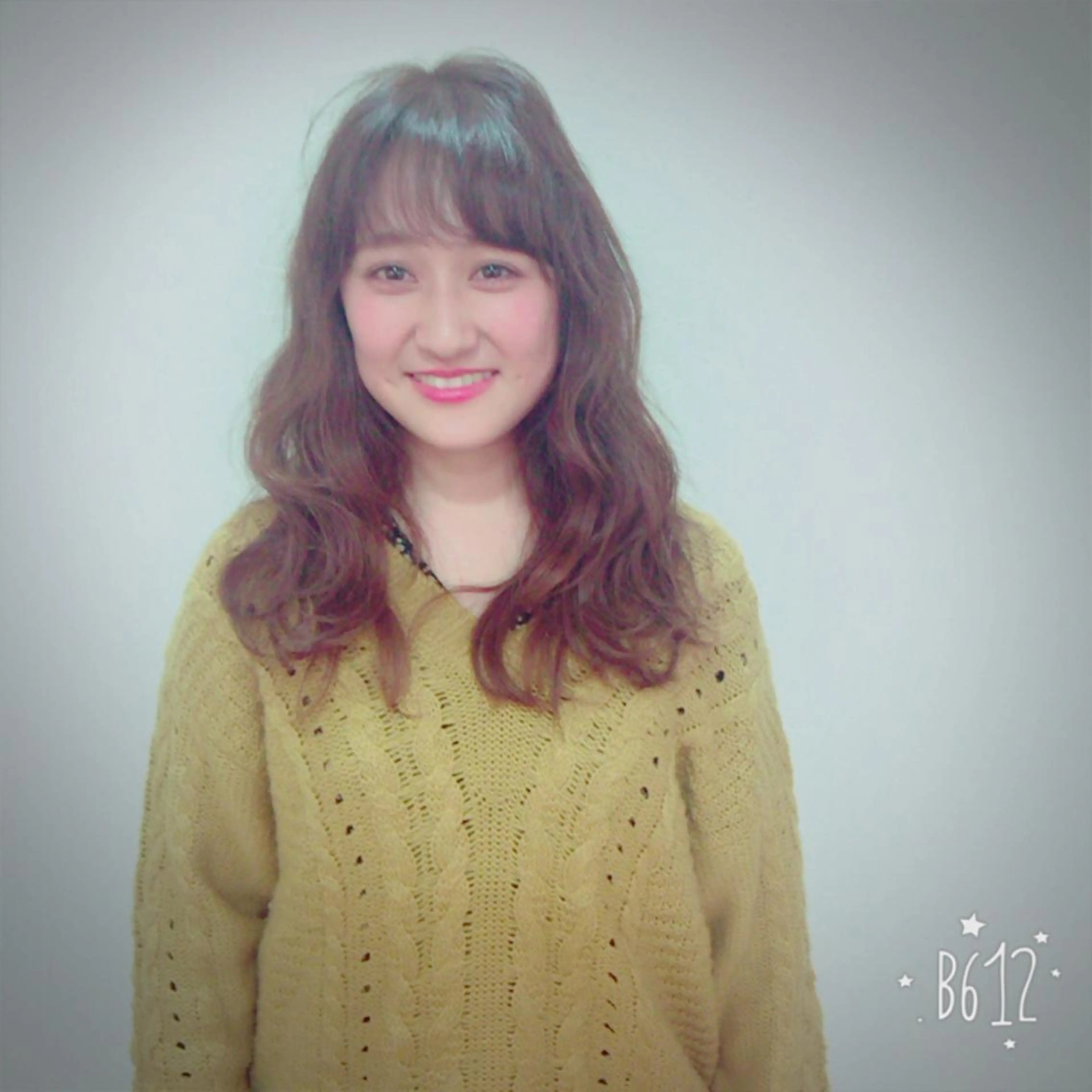 ロング カラー パーマ ハイライトカラー ハイライト 奥野 紗弓のヘアスタイル