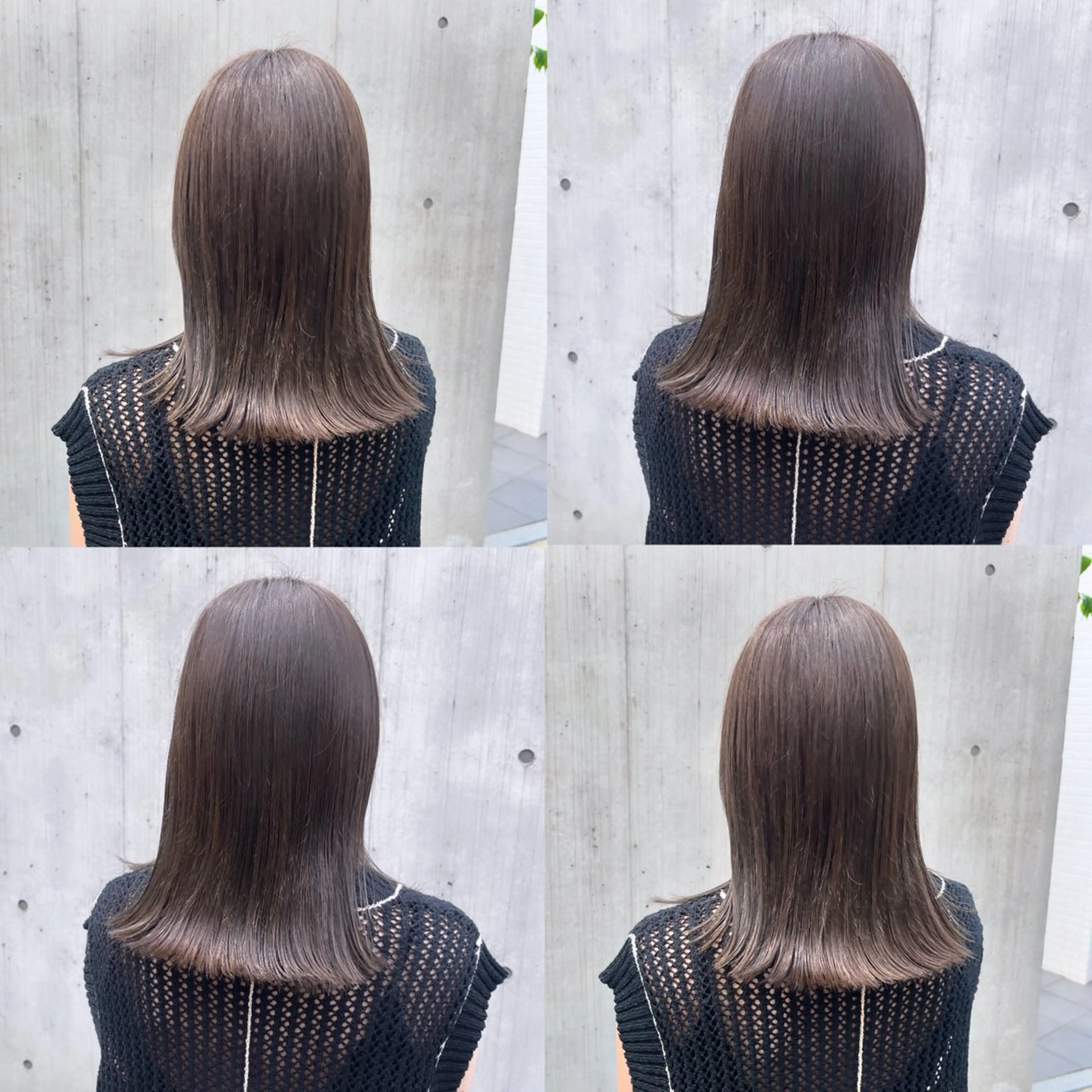 ミディアム カラー ベージュカラー ブラウンカラー ブラウンベージュ 透明感カラー オリーブベージュ カット ヘアカラー トリートメント ヘッドスパ ヘアセット カジュアルを女っぽく 𝗮𝘆𝗮𝗰𝗼のヘアスタイル