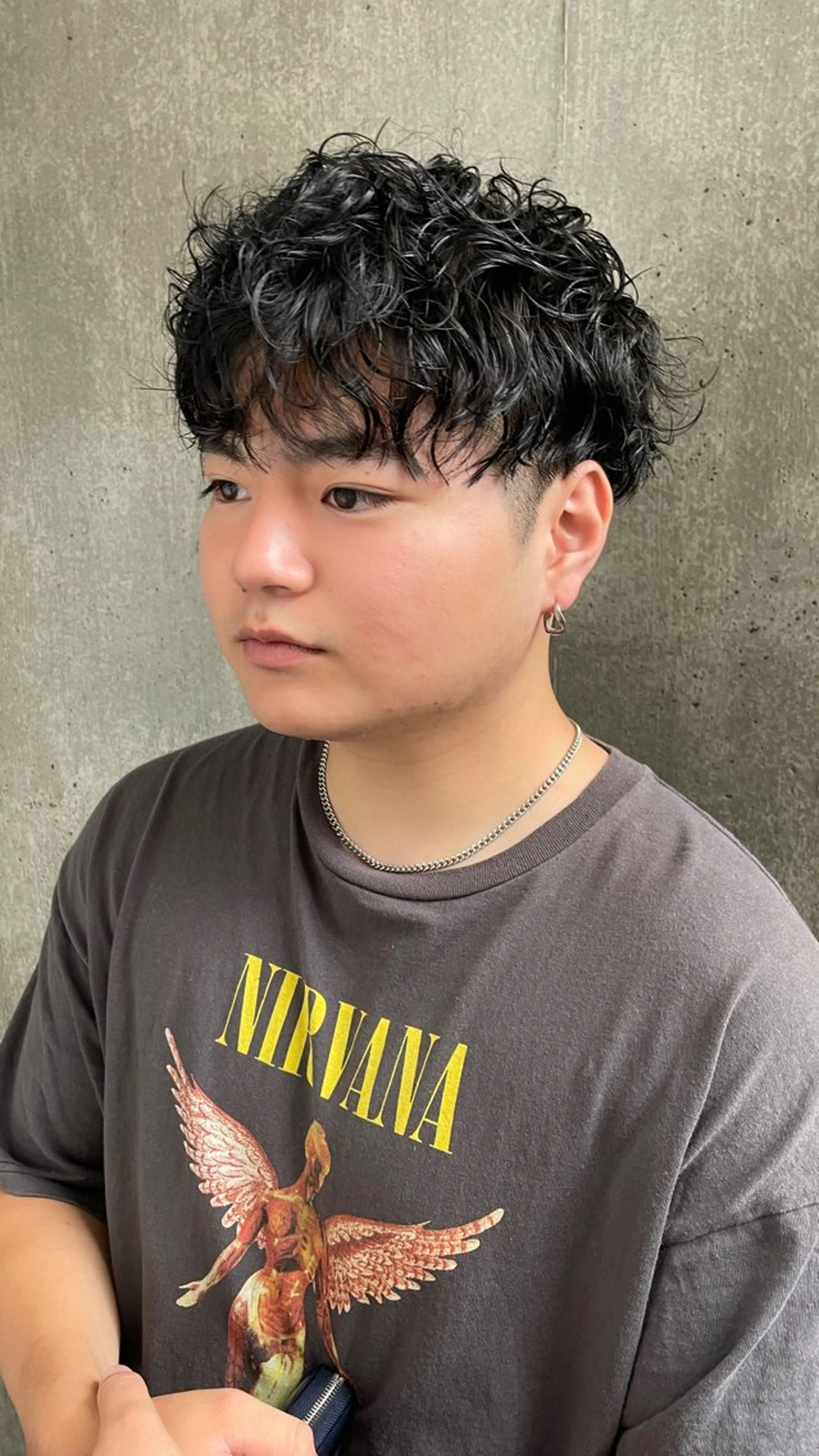 パーマ メンズ もりたみかこ 美容師お休み中のヘアスタイル