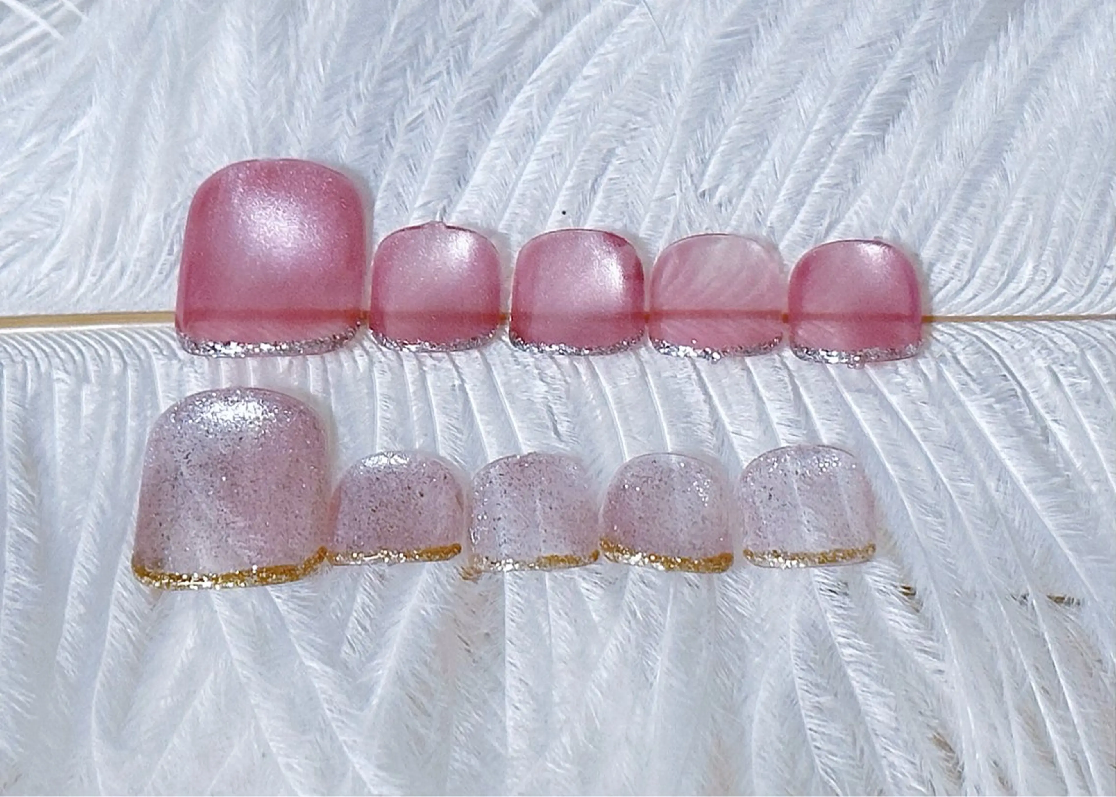 ネイル チークネイル 長さ出し フットネイル フレンチネイル ジェルネイル フットネイル C&S  Nail Salonのネイルデザイン