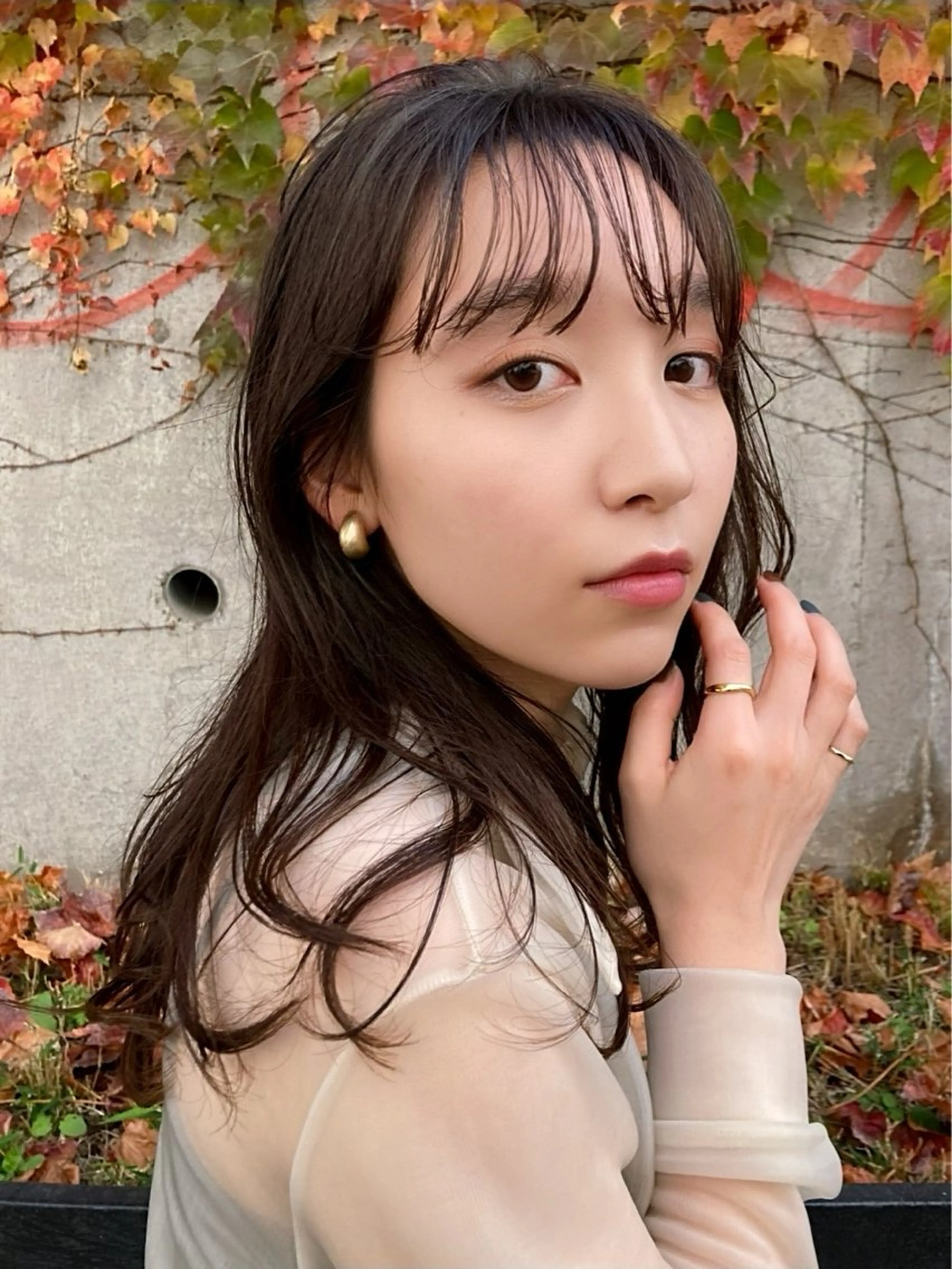 セミロング カラー ココアグレージュ グレージュ カット ヘアカラー マンツーマン施術✂︎ machikaのヘアスタイル