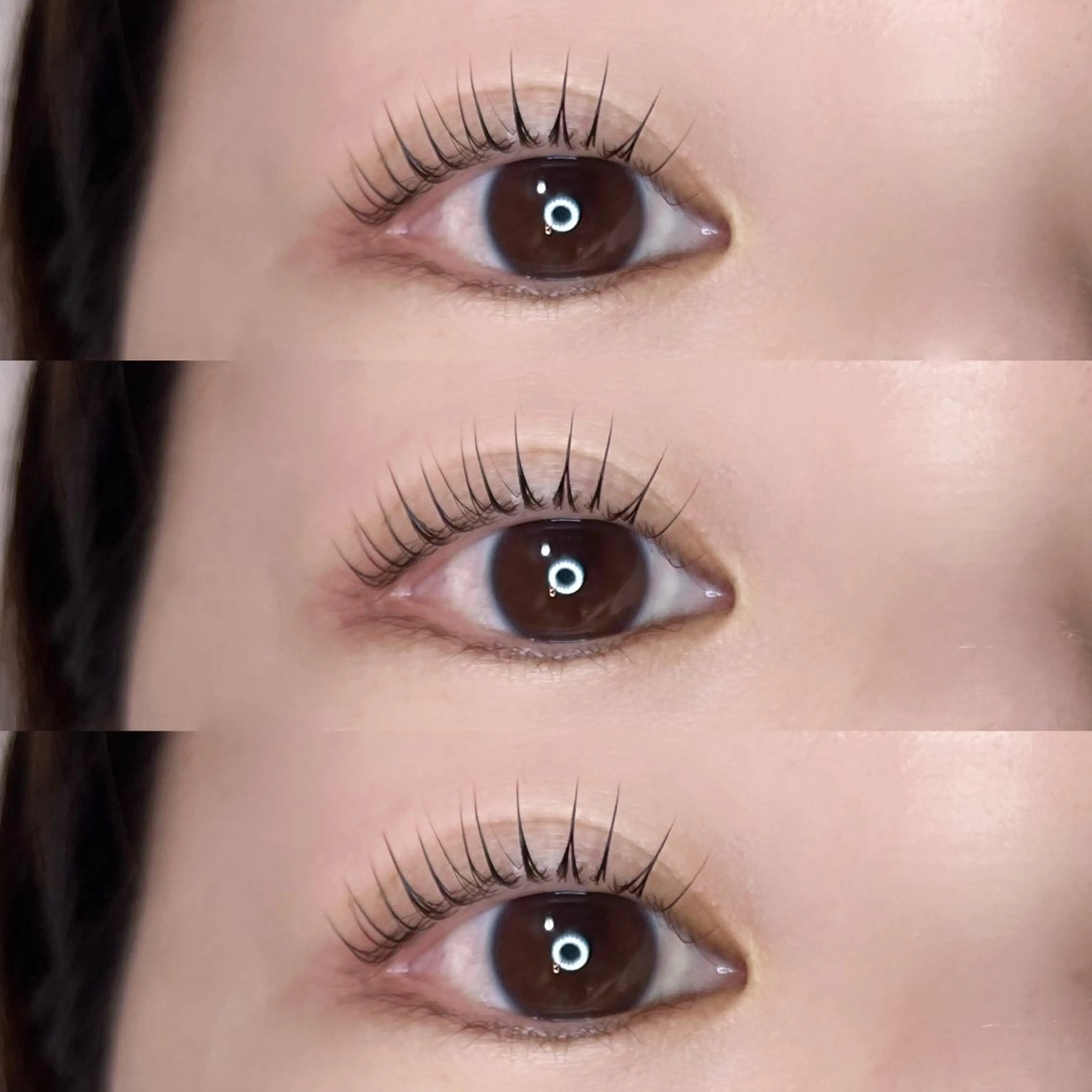 マツエク・マツパ 束感まつ毛 韓国風マツエク ナチュラル まつげパーマ 一重×まつ毛パーマ 眉毛／まつ毛サロン Ayamiのマツエク・マツパデザイン