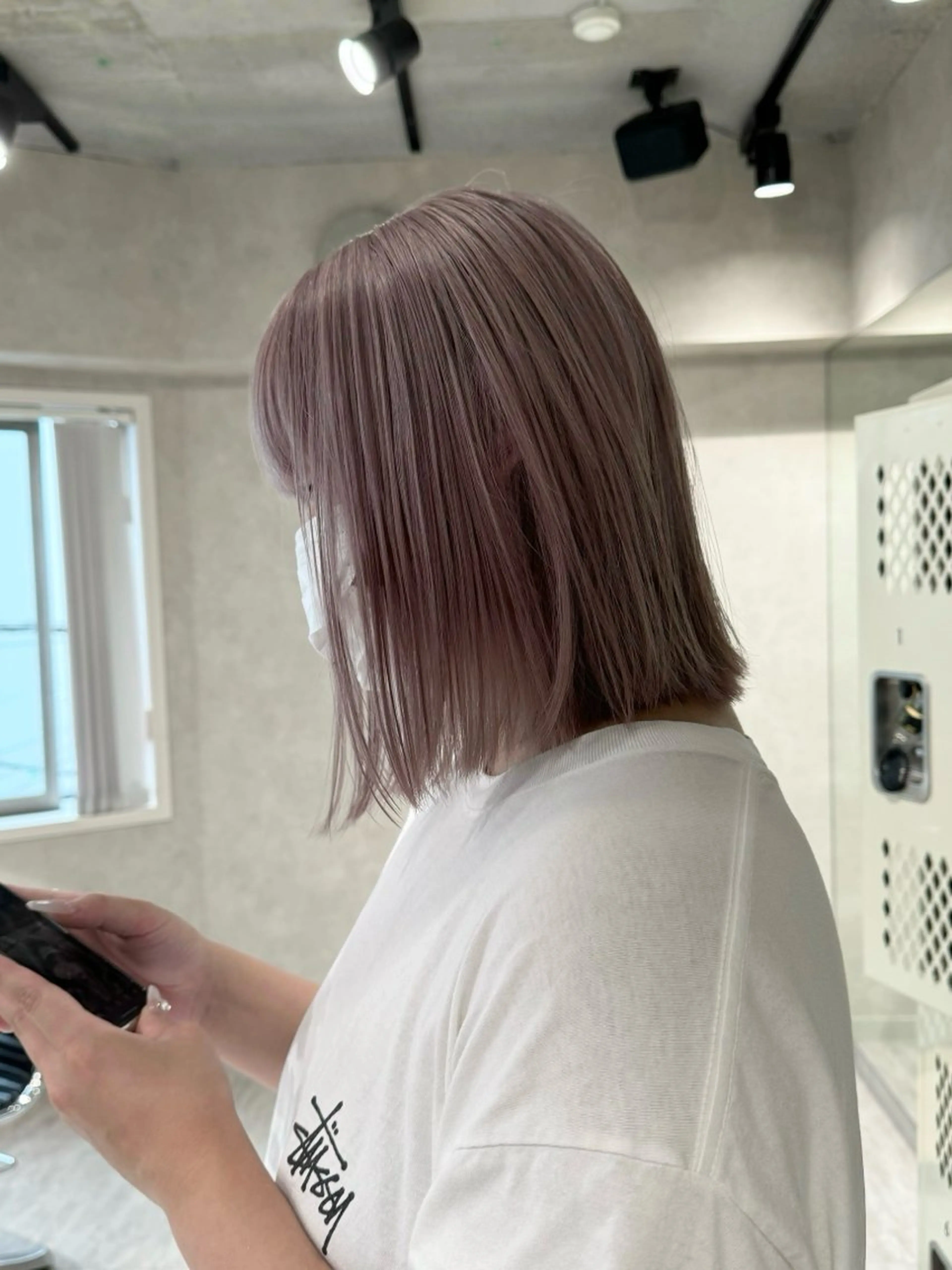 ショート カラー ベージュカラー グレージュ ラベンダーカラー ラベンダーグレージュ ラベンダーグレー カット ヘアカラー トリートメント ダブルカラー ブリーチ/kaitoのヘアスタイル