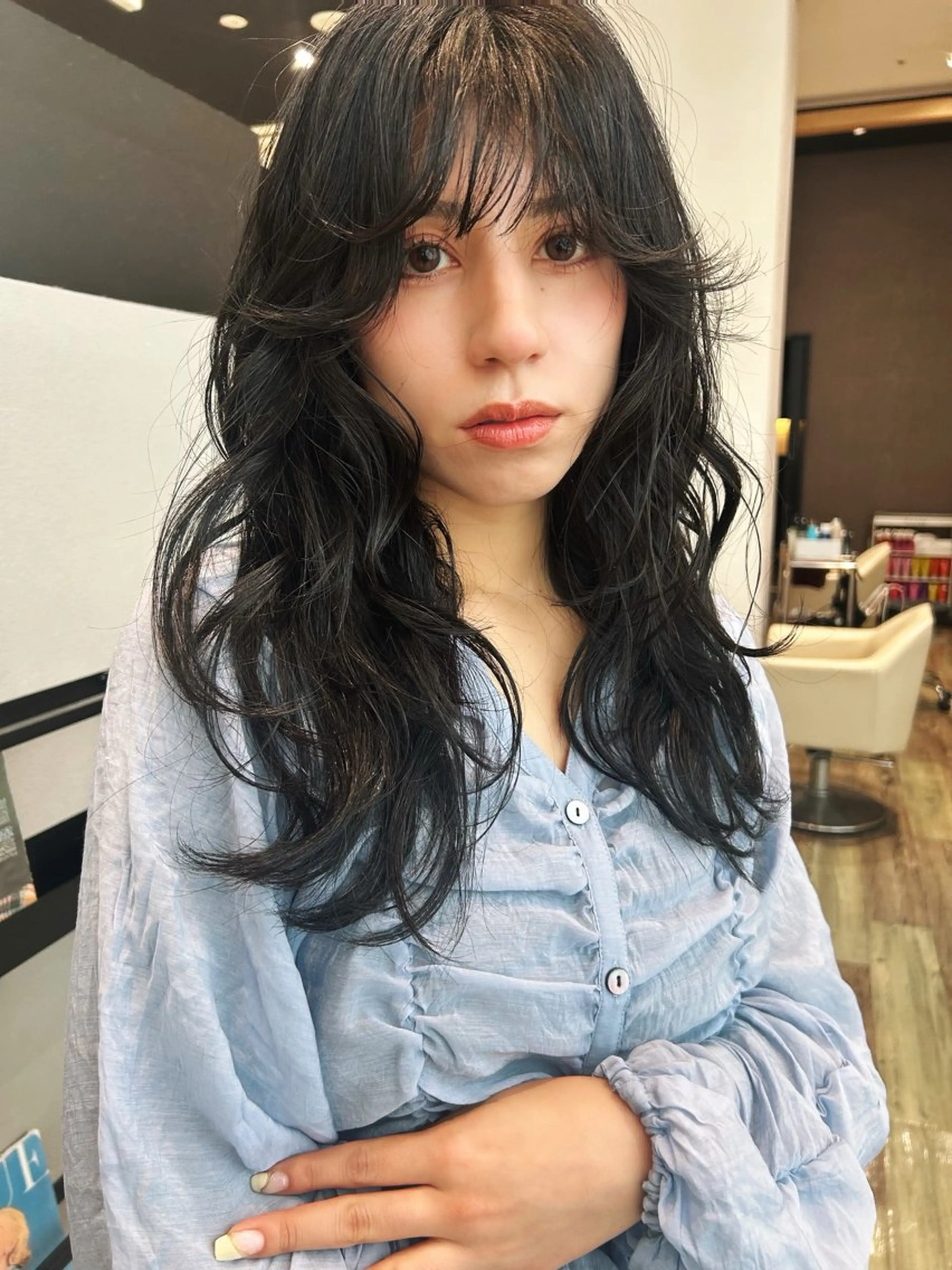 ロング パーマ カット パーマ k-two☁あべの/ パーマ/Touaのヘアスタイル