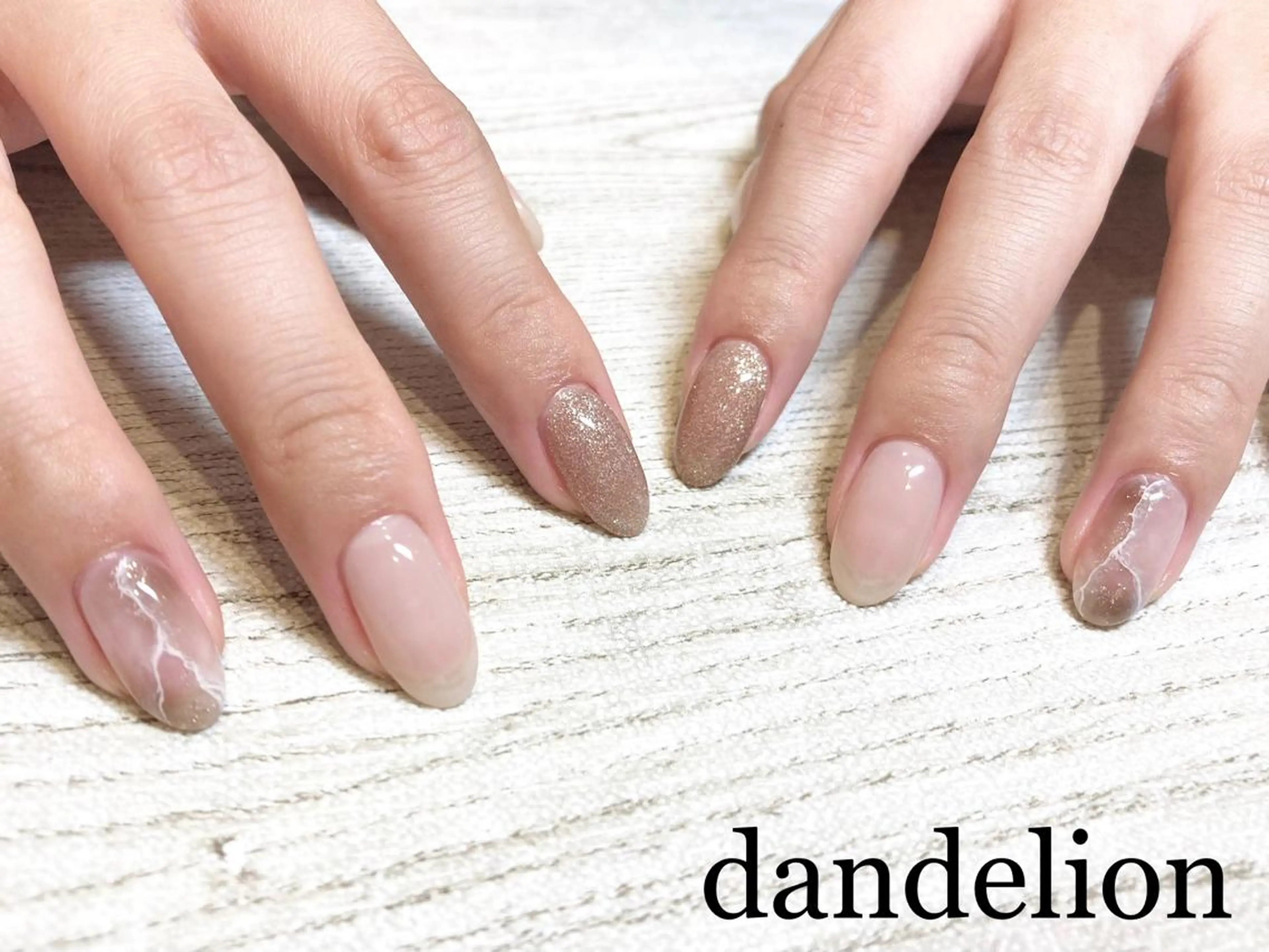 ネイル ハンドネイル ハンドケア dandelion ダンデライオンのネイルデザイン