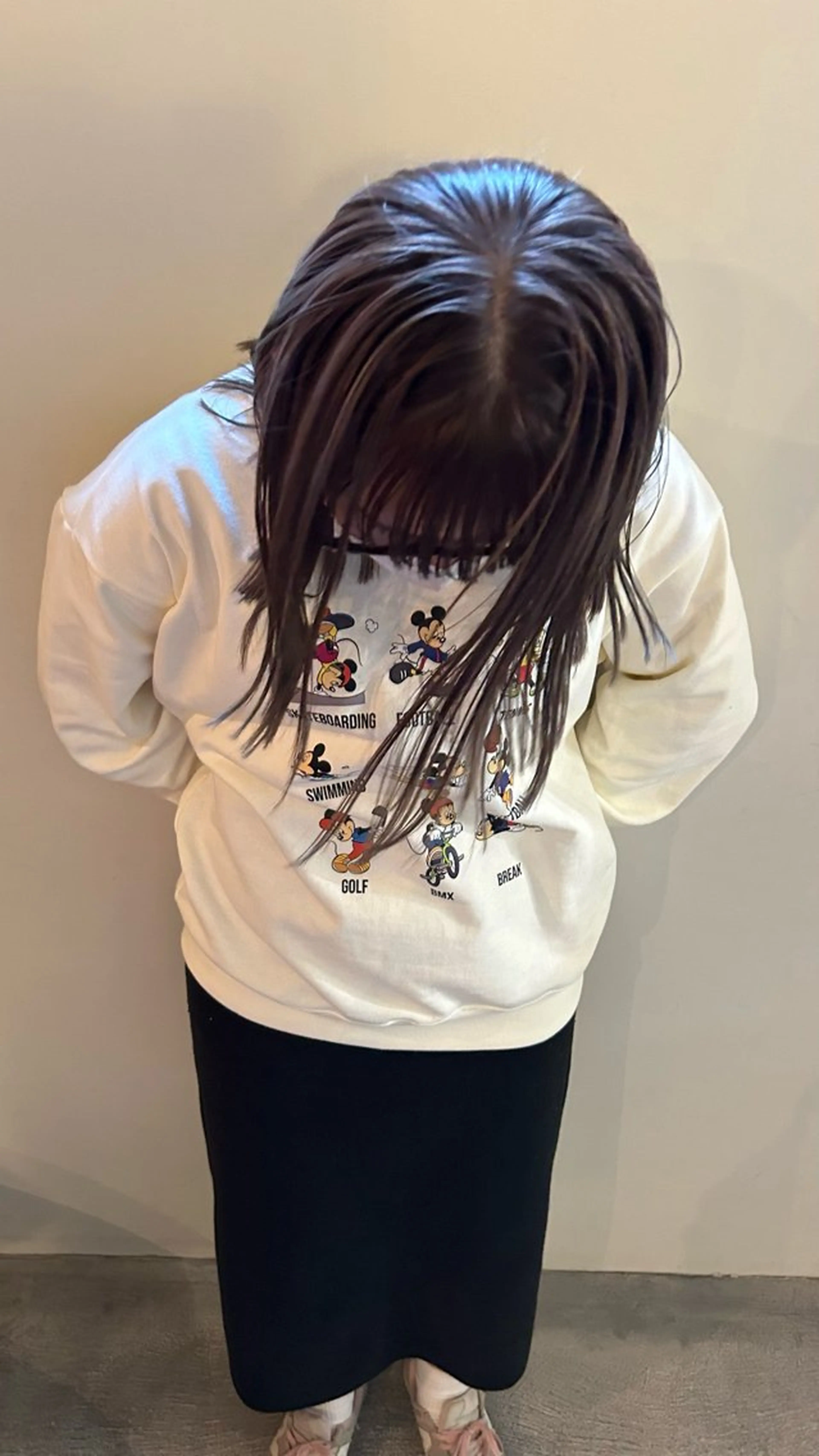 ミディアム 田中 樹奈のヘアスタイル