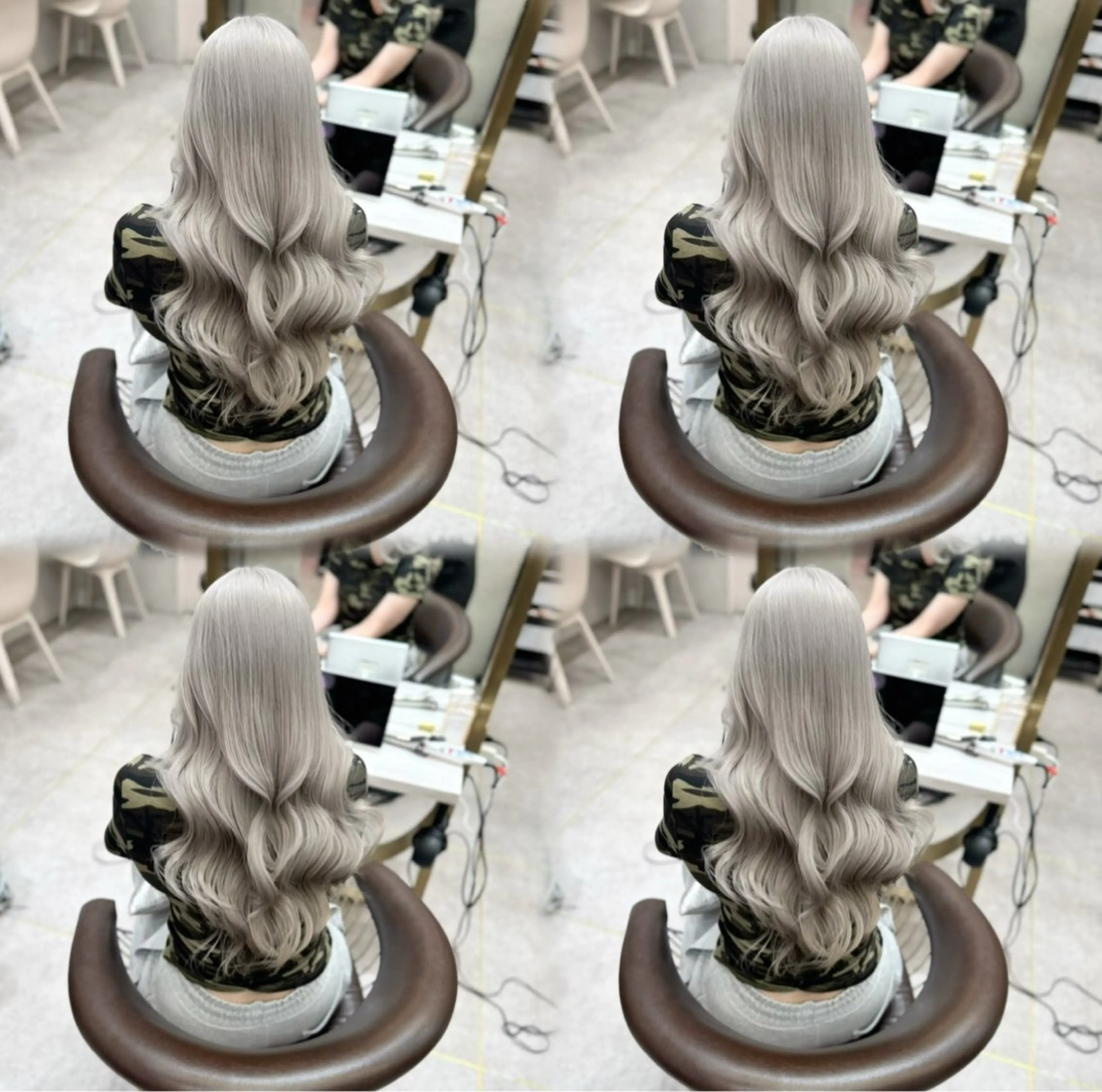 ロング 縮毛矯正 ヘアカラー 璃 音のヘアスタイル