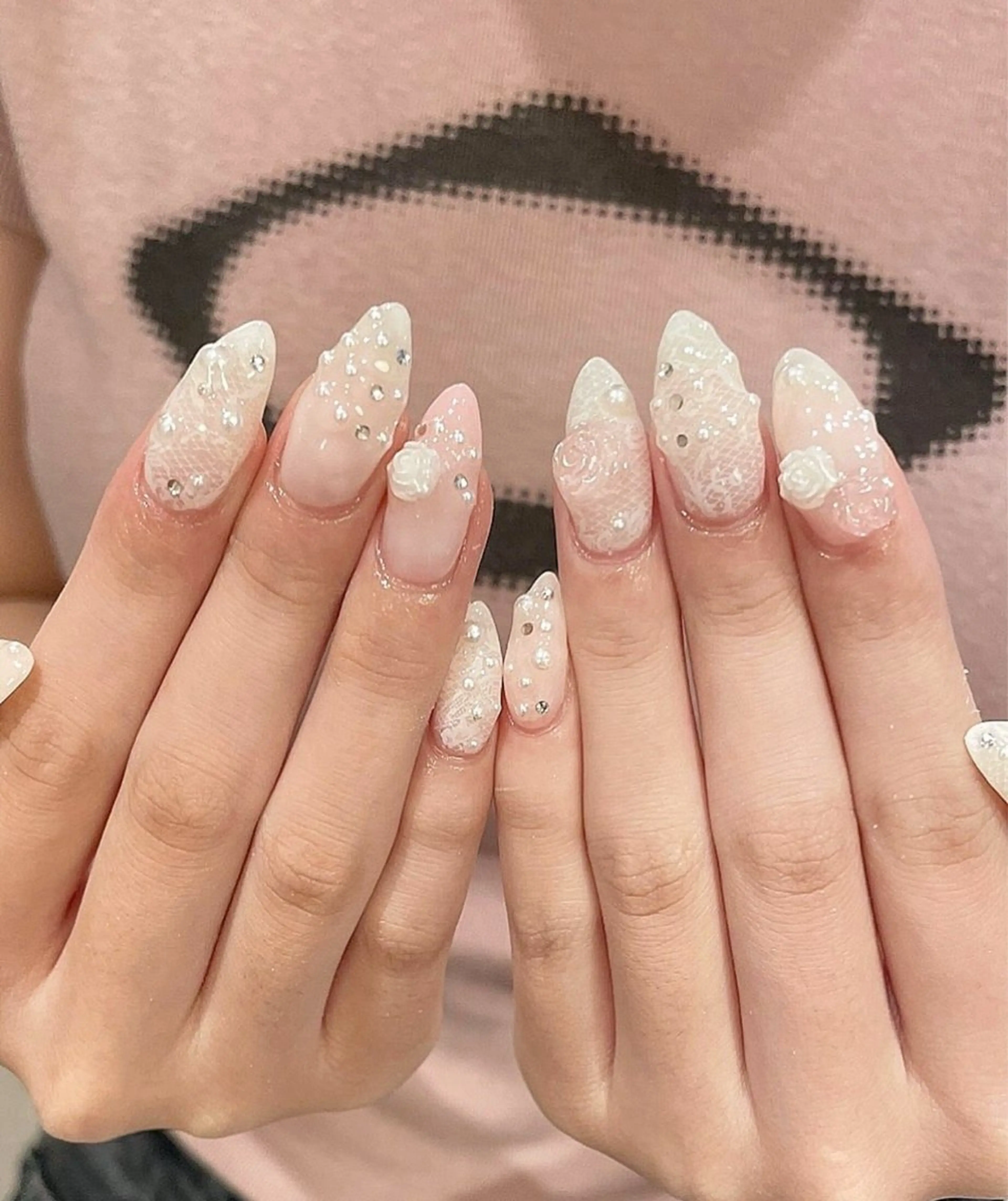 ネイル アートネイル オーロラネイル フレンチネイル ジェルネイル グラデーション ハンドネイル Ryu Nail NekoChanのネイルデザイン