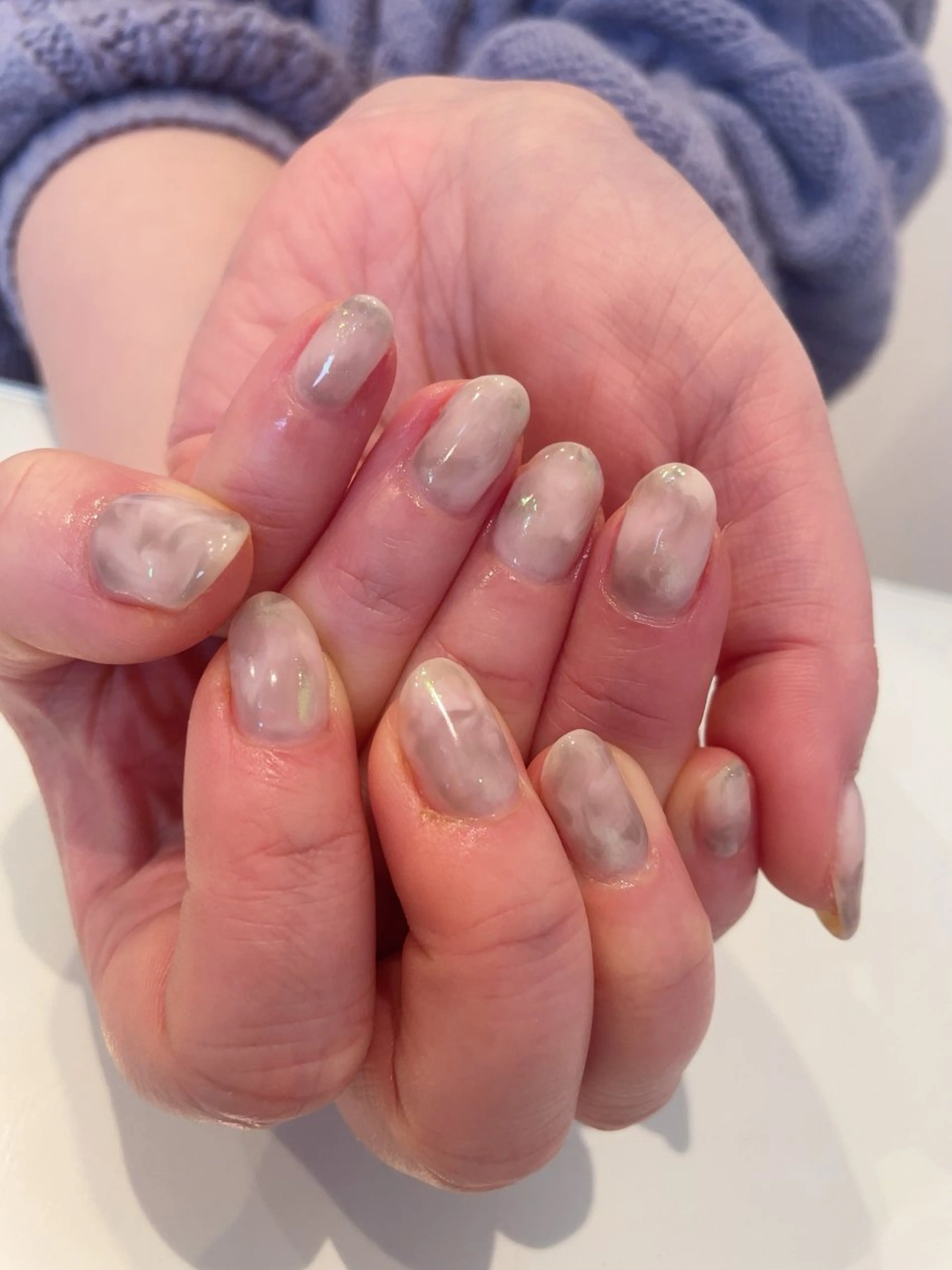 ネイル ジェルネイル 大理石ネイル(マーブル) ニュアンスネイル パラジェル 【飯田橋•神楽坂】 Chopin  ユカのネイルデザイン