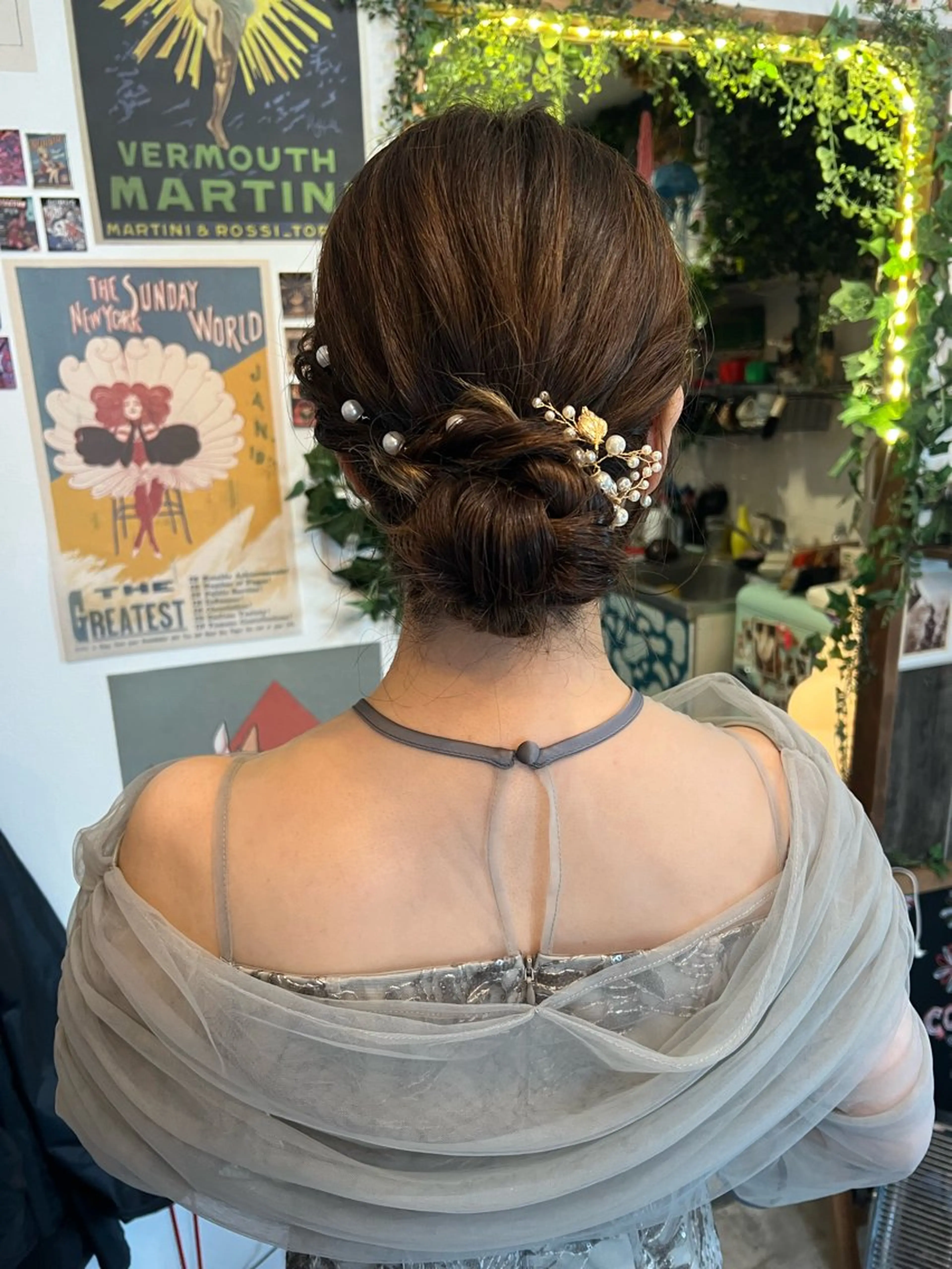 セミロング ヘアアレンジ ヘアセット カラーパティシエ facce🌼ikoのヘアスタイル