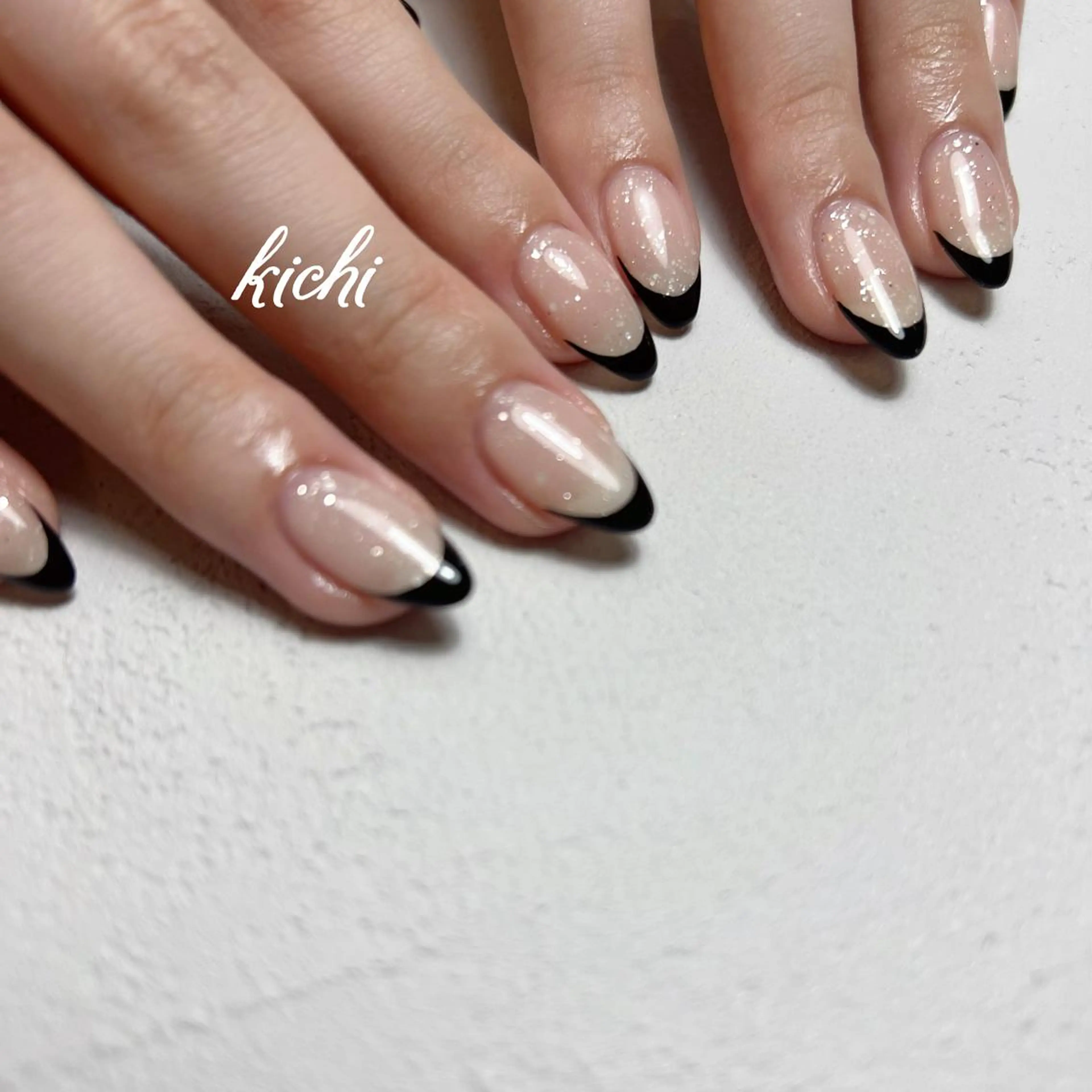 ネイル フレンチネイル ジェルネイル 持ち込み ニュアンスネイル パラジェル kichi・: *のネイルデザイン