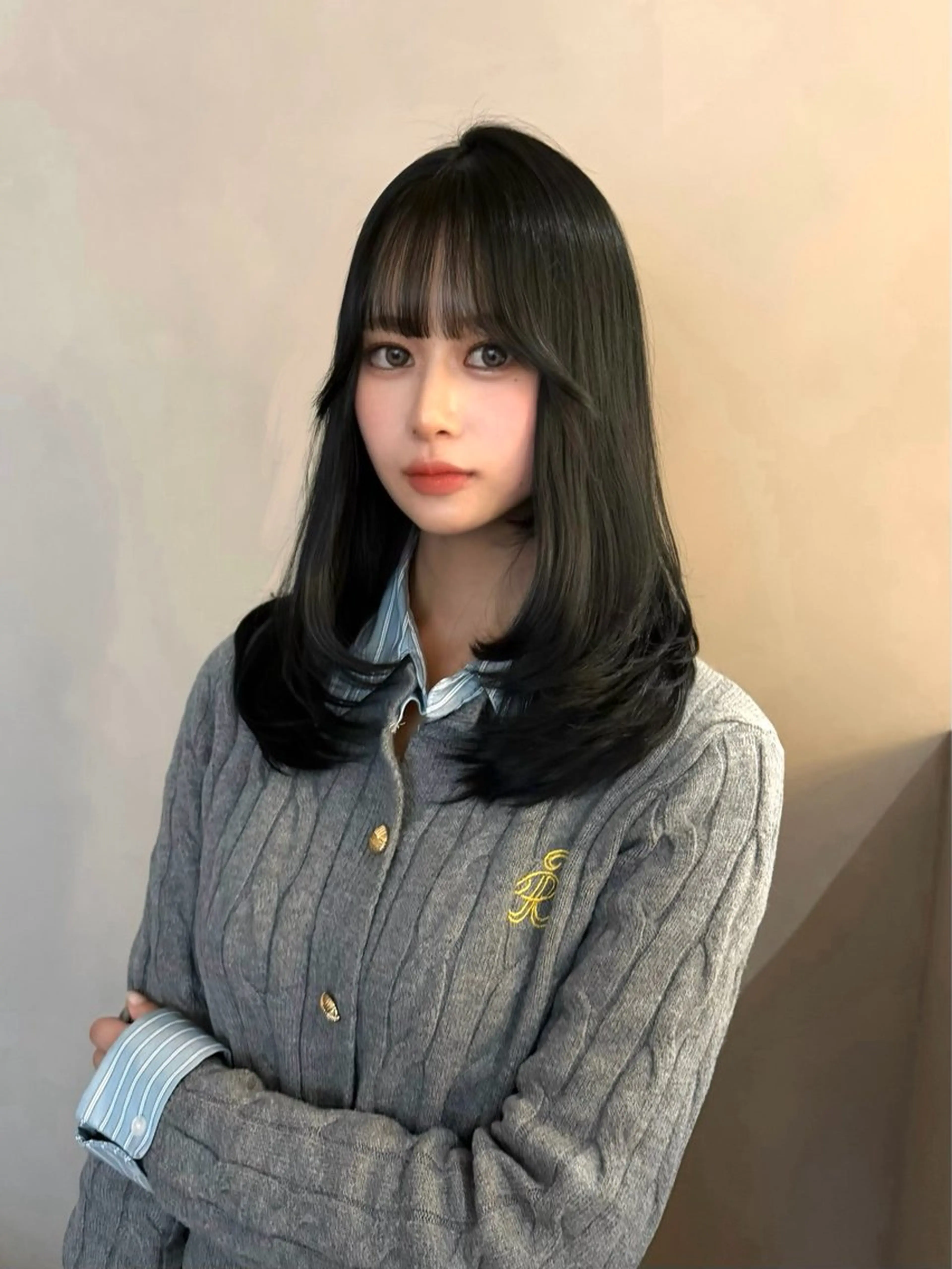 ロング カラー カット ヘアカラー トリートメント 🩷渋谷/韓国/レイ ヤー/透明感Sayaのヘアスタイル