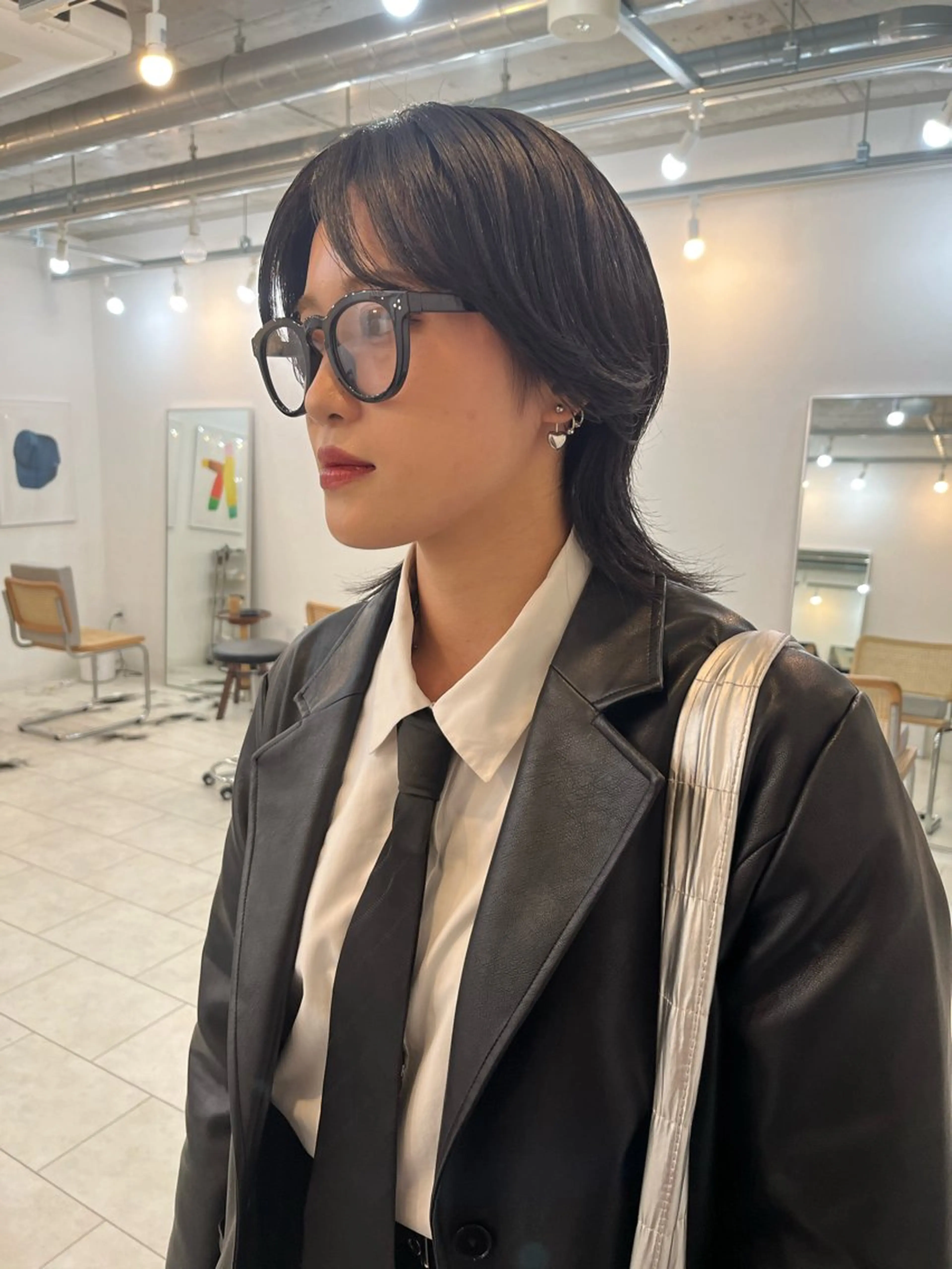 ミディアム パーマ メンズ カット 縮毛矯正 eri kinjoのヘアスタイル