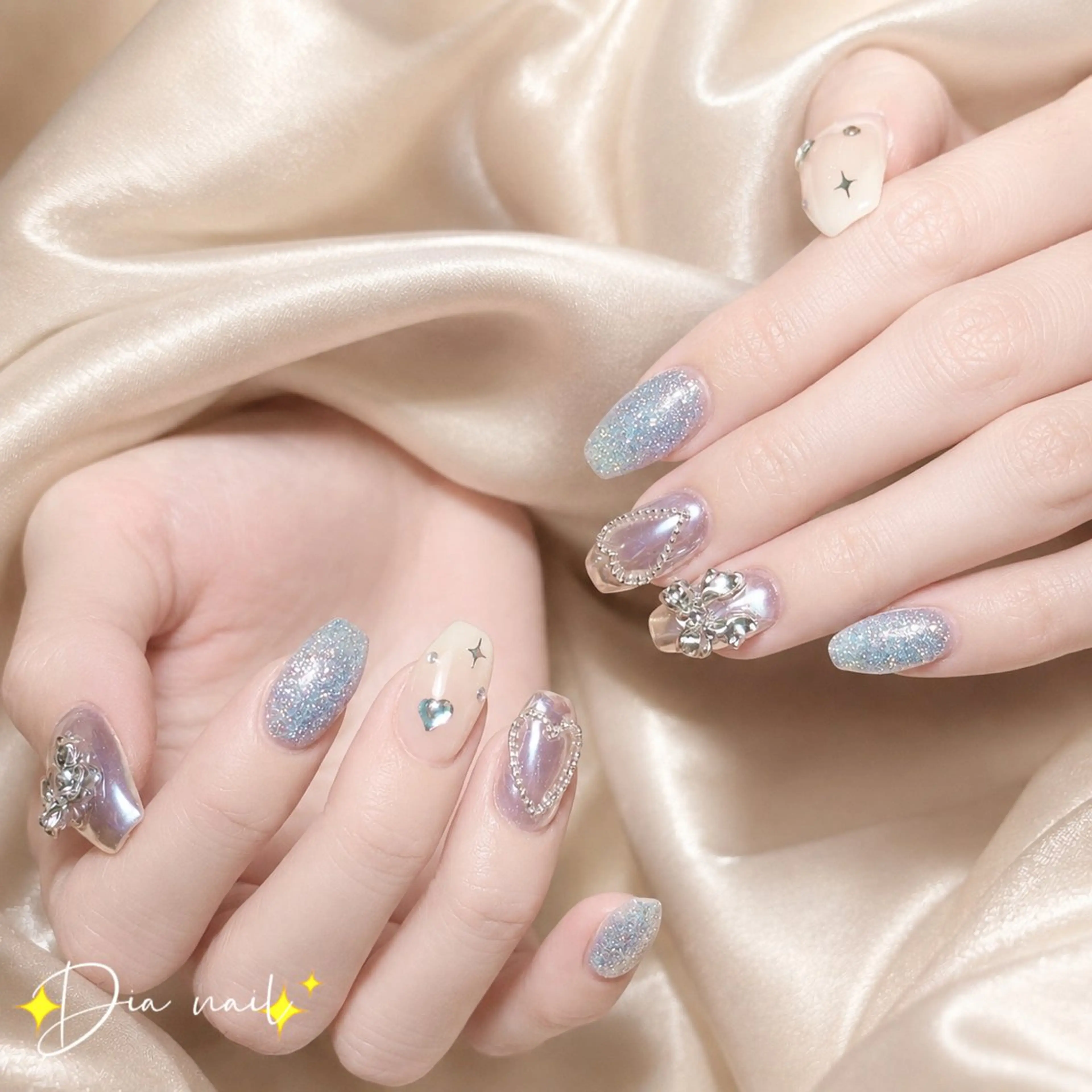 ネイル チークネイル ジェルネイル グラデーション マグネットネイル ニュアンスネイル Di'a nail ネイルサロンのネイルデザイン
