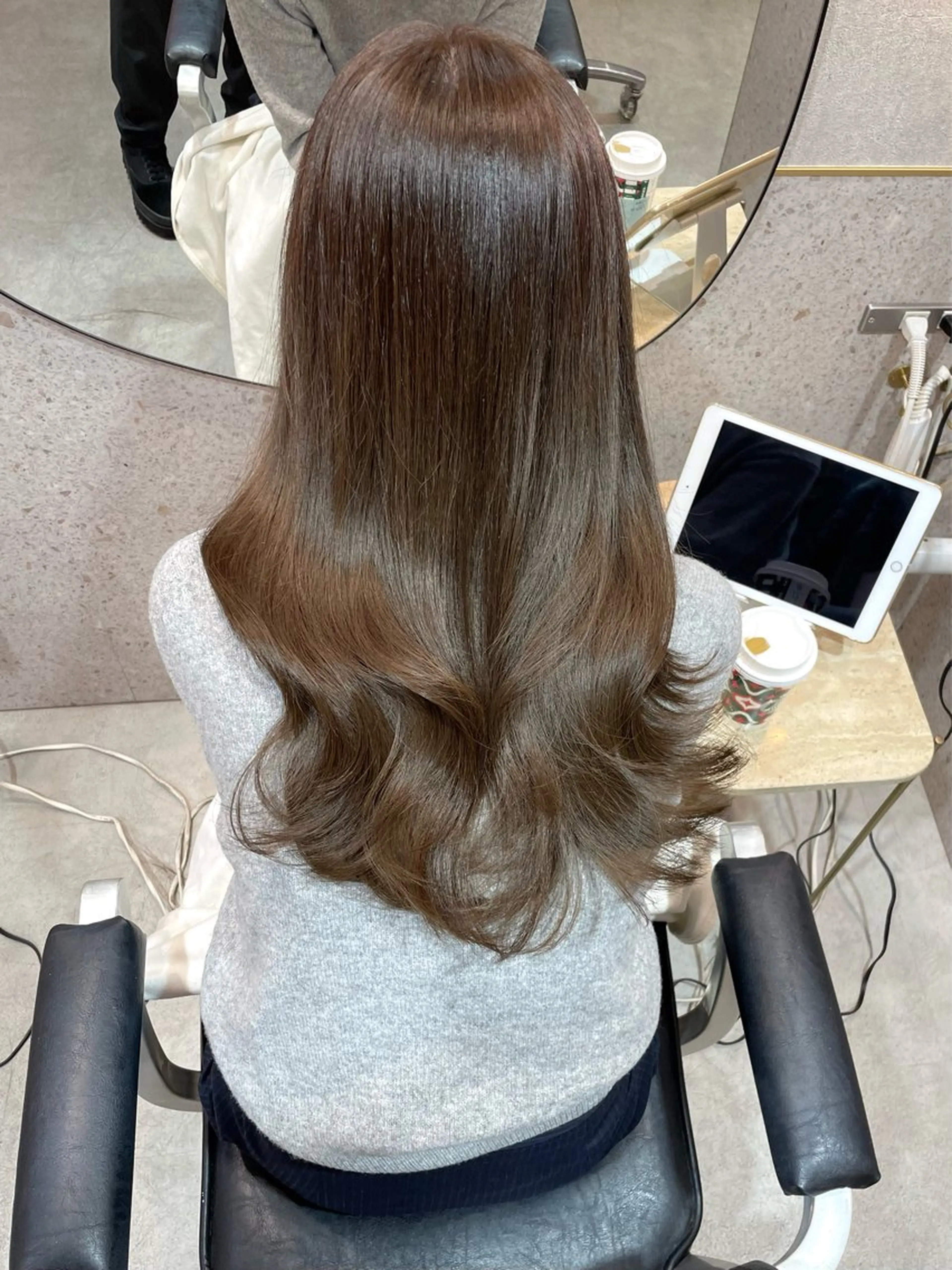 ブリーチなしのダブルケアカラー🩵の写真