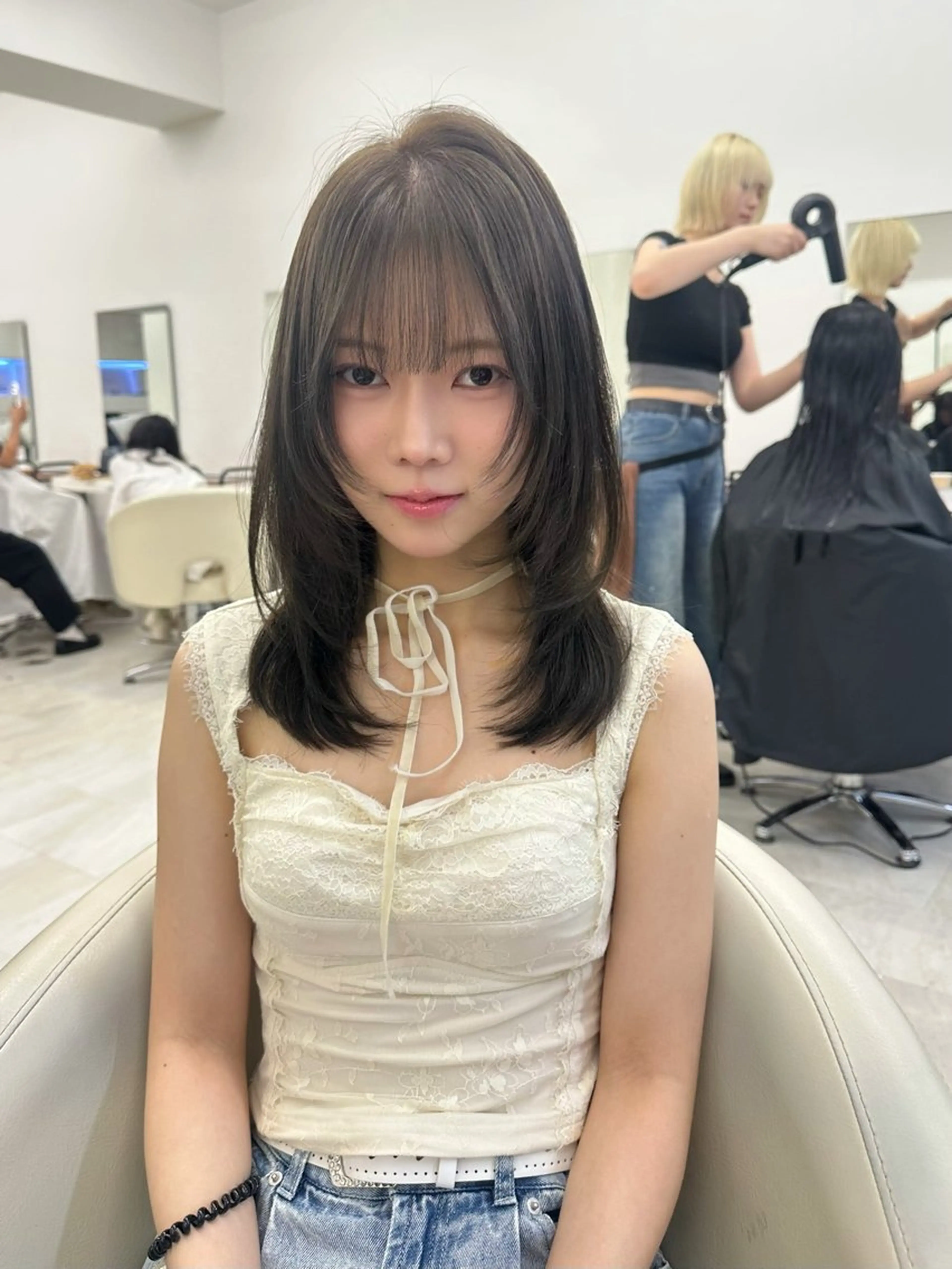 ミディアム 伸ばしかけ ハッシュカット 平成ギャル×韓国 mix💖MIKUのヘアスタイル