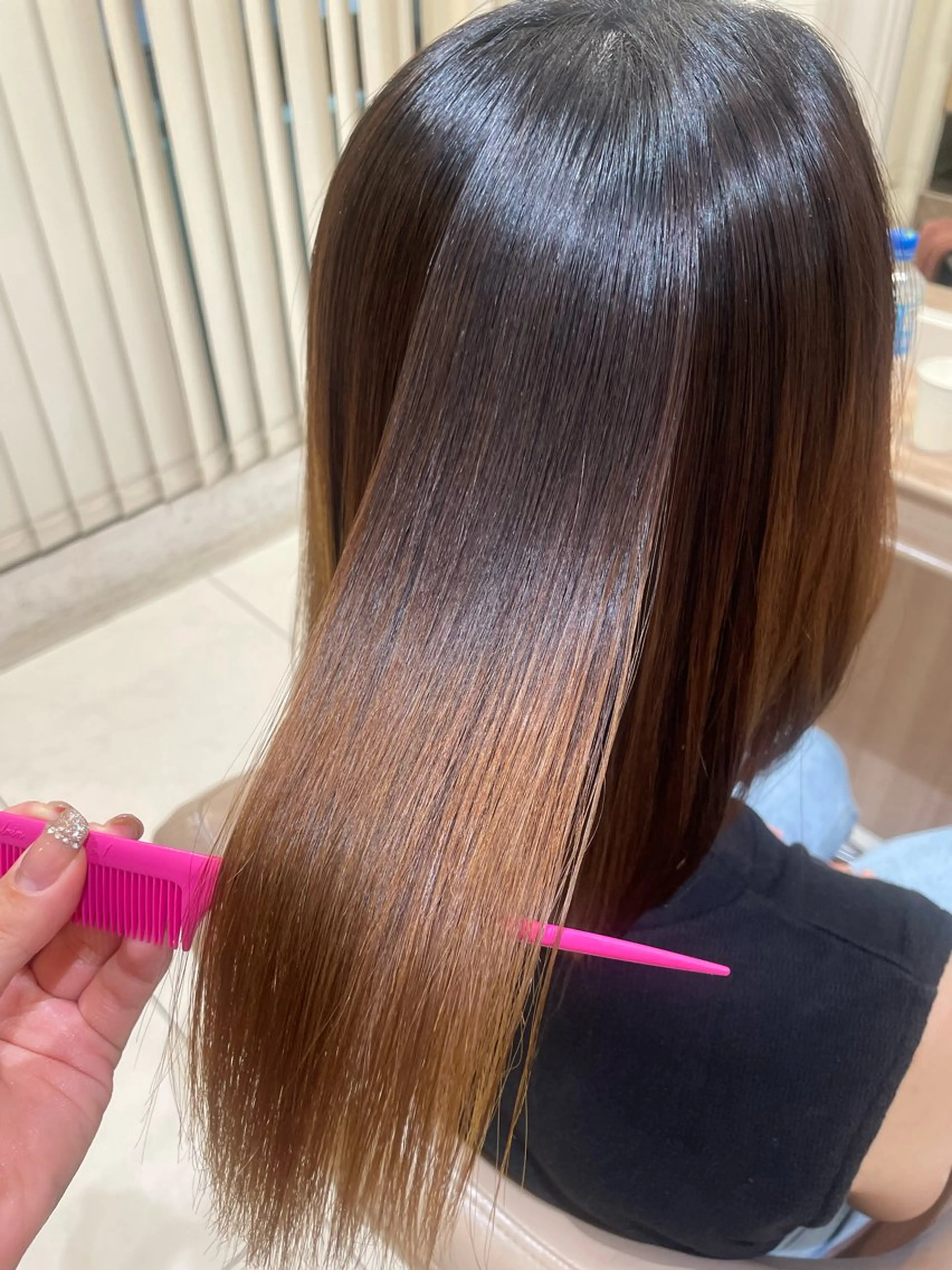 ロング パーマ カット 縮毛矯正 トリートメント 韓国ヘアメイク🎀/ 縮毛矯正✨山本媛香のヘアスタイル