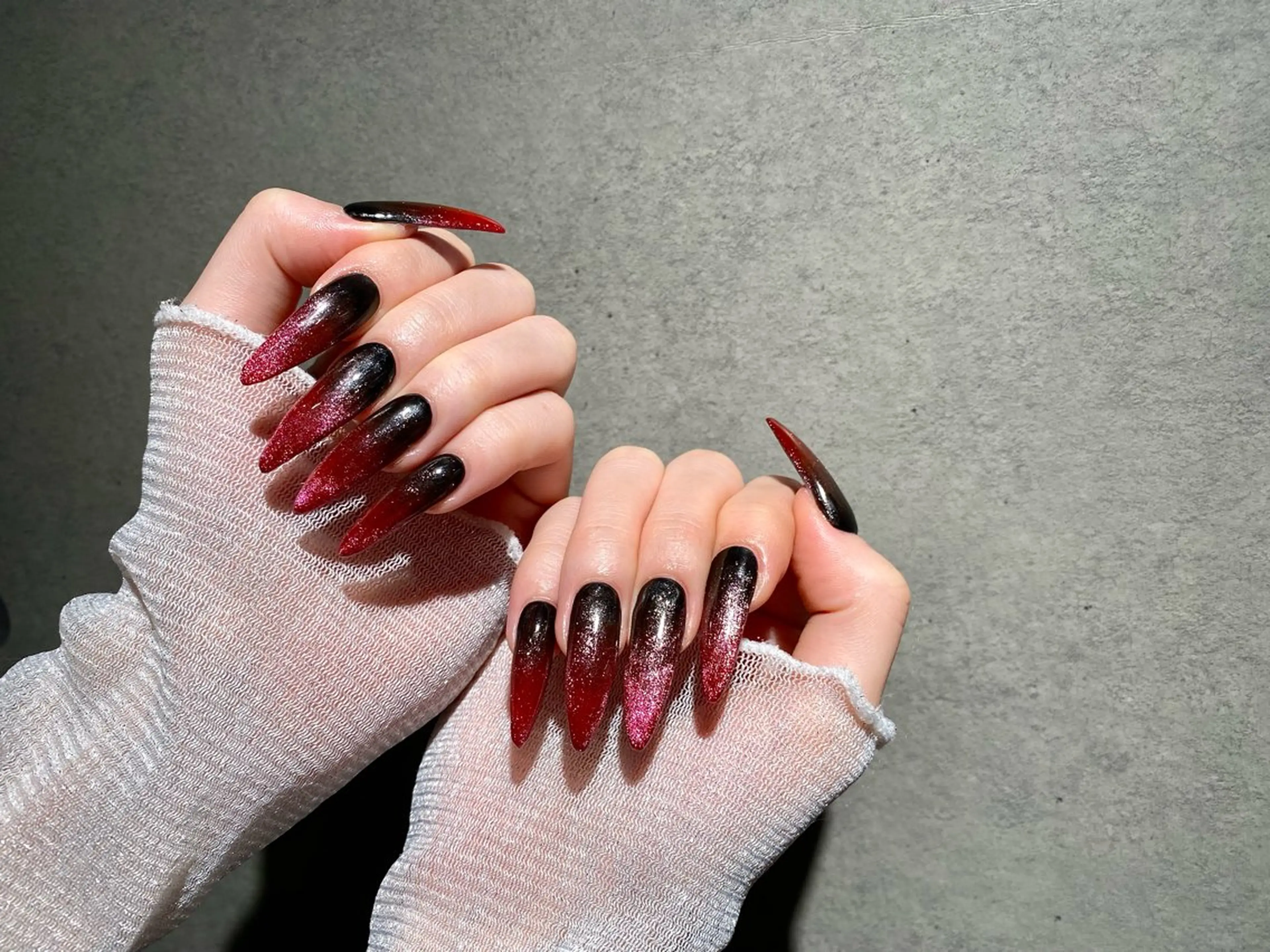 ネイル I-nailロング /ワンホン/キラキラのネイルデザイン