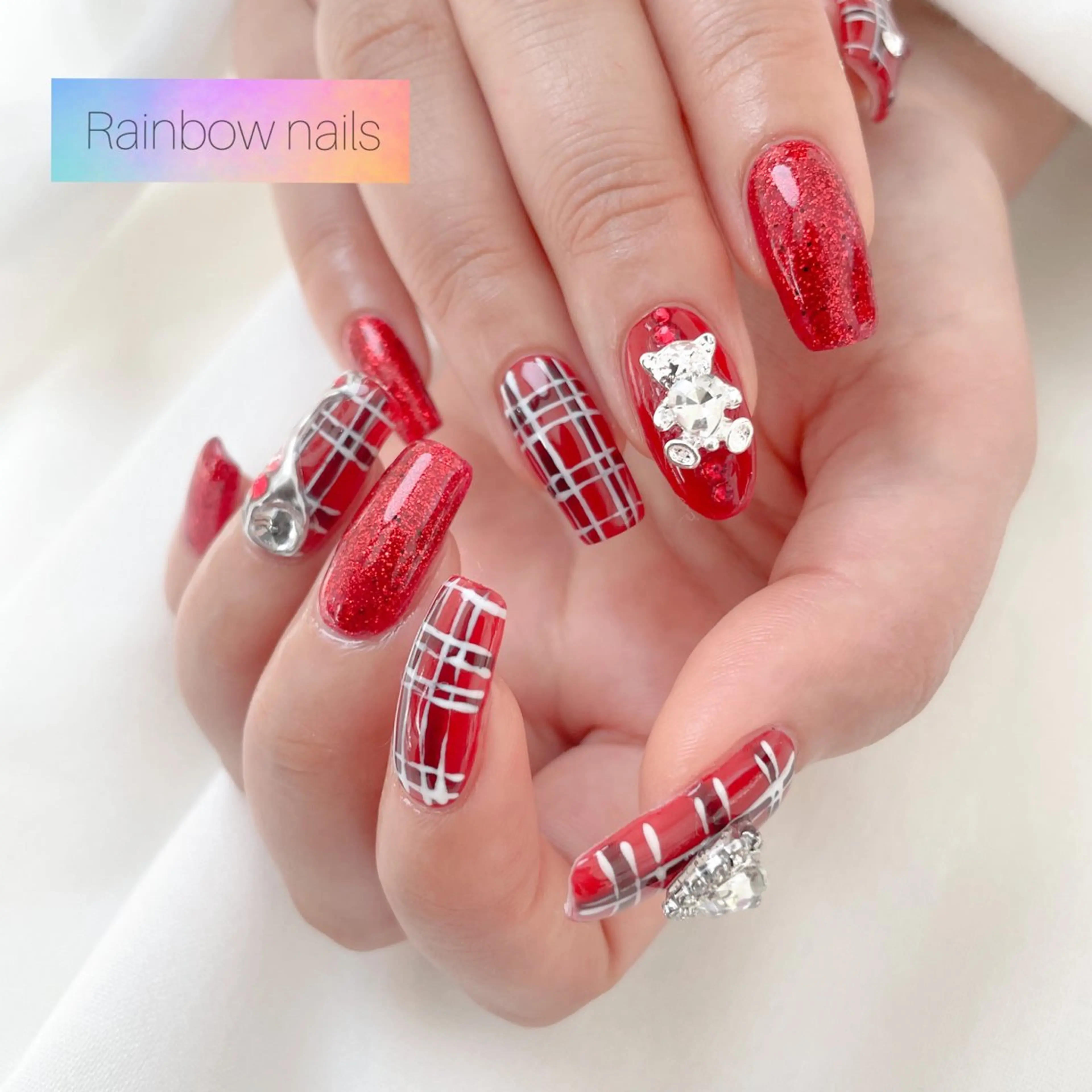 ネイル Rainbow nailsくろちゃんのネイルデザイン