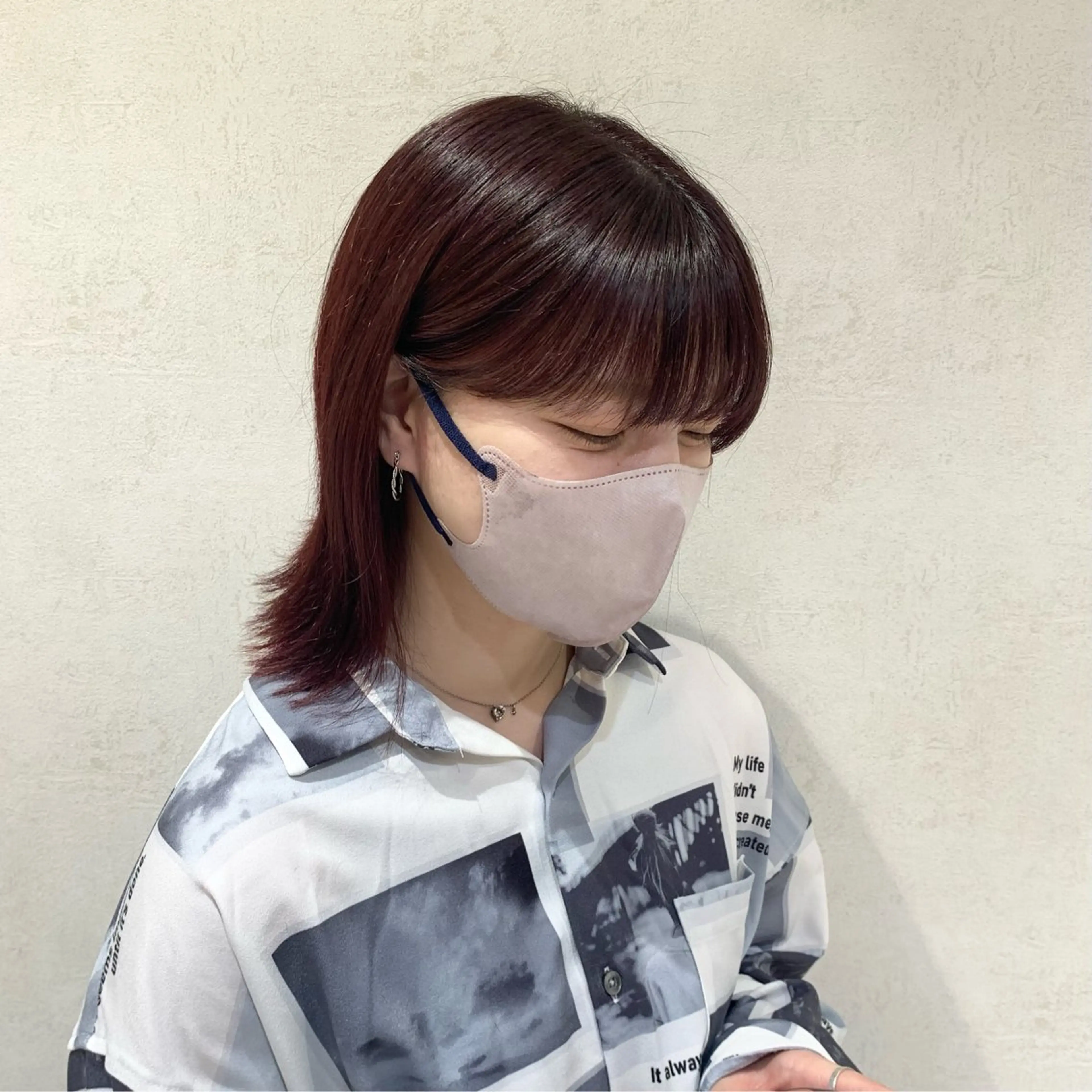 ミディアム カラー フェザー/ニュアンス パーマ/ryutoのヘアスタイル