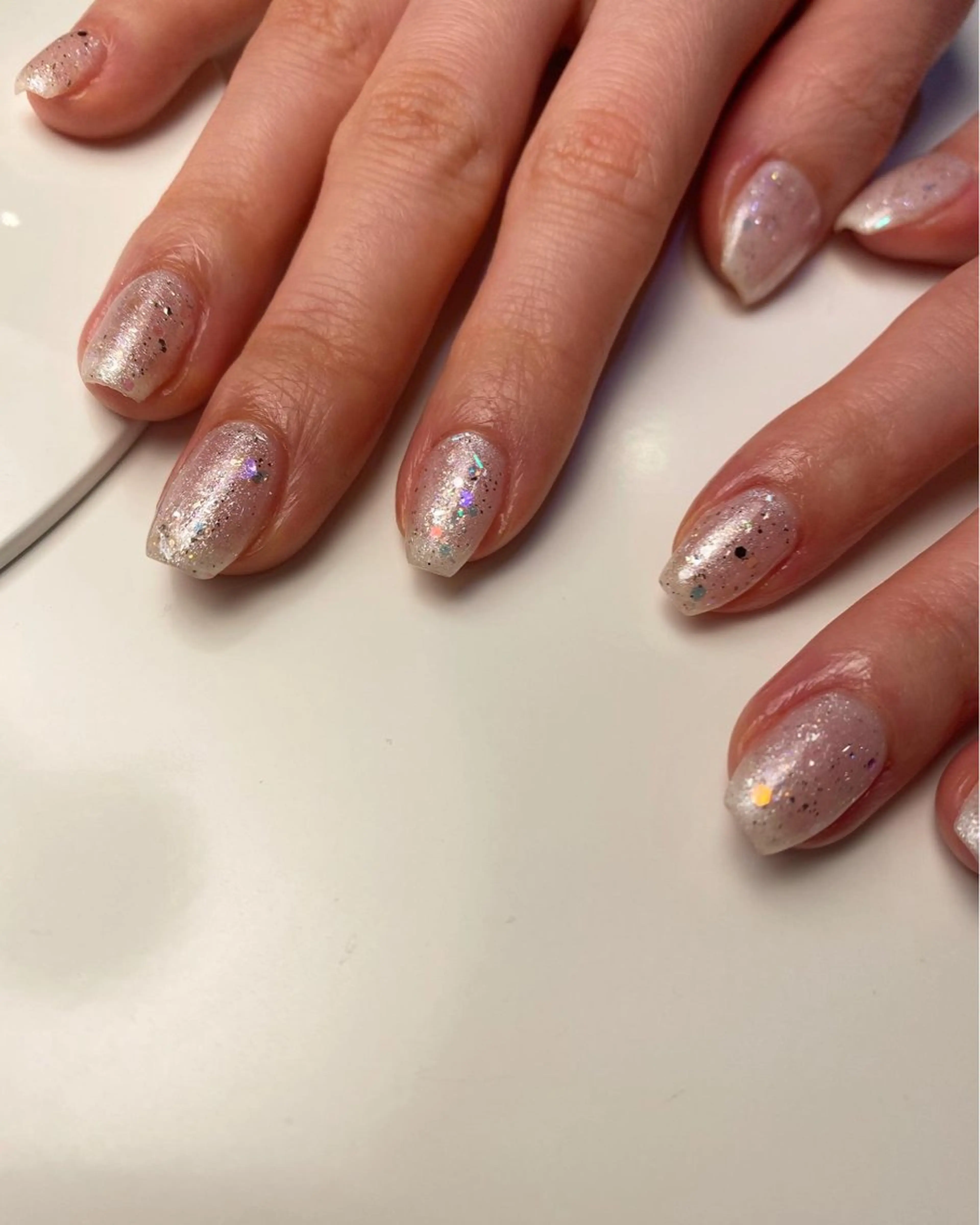 ネイル ラメ(グリッター) ワンカラーネイル Yumi シンプルネイルのネイルデザイン