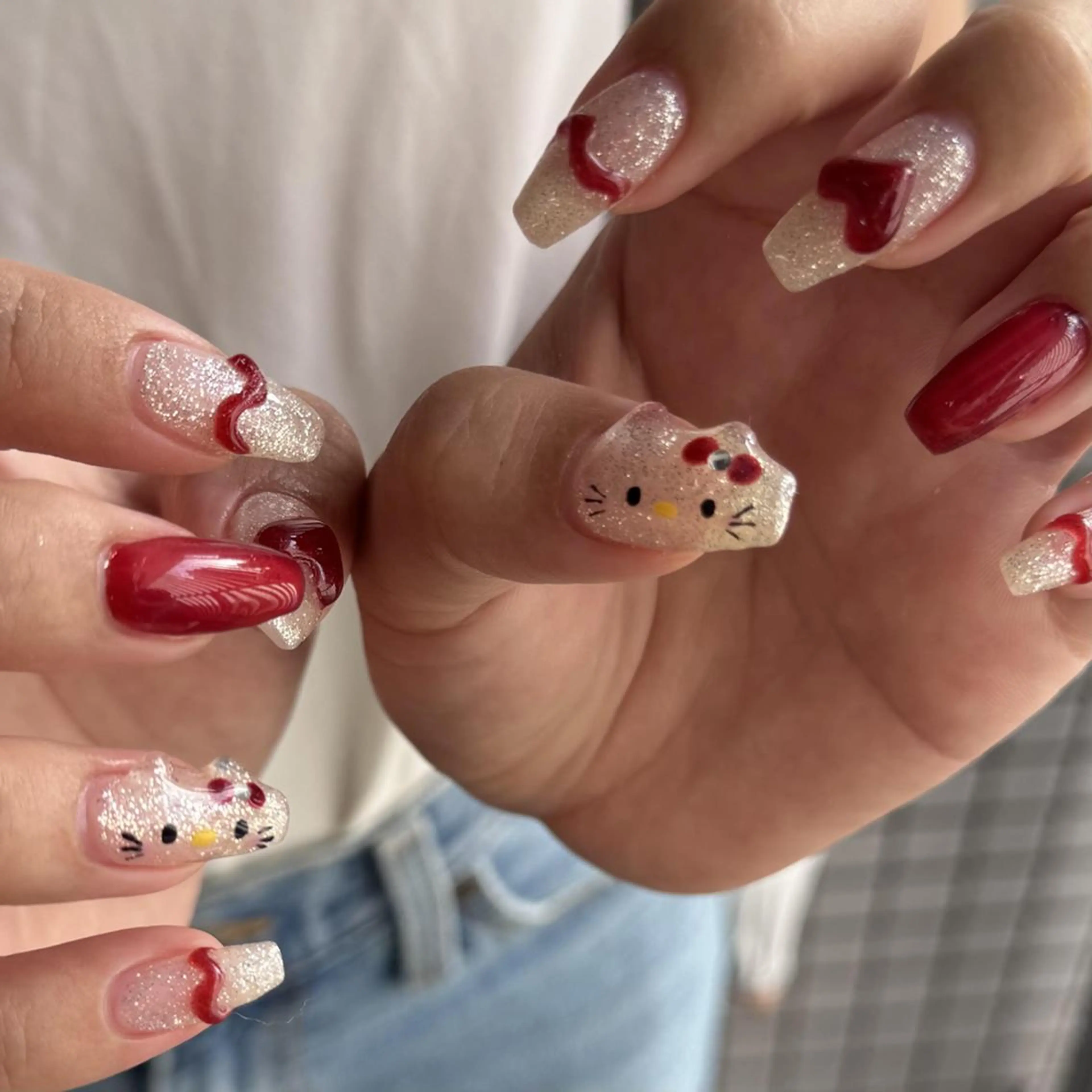 セミロング ハンドネイル フットネイル 米山 慧のネイルデザイン