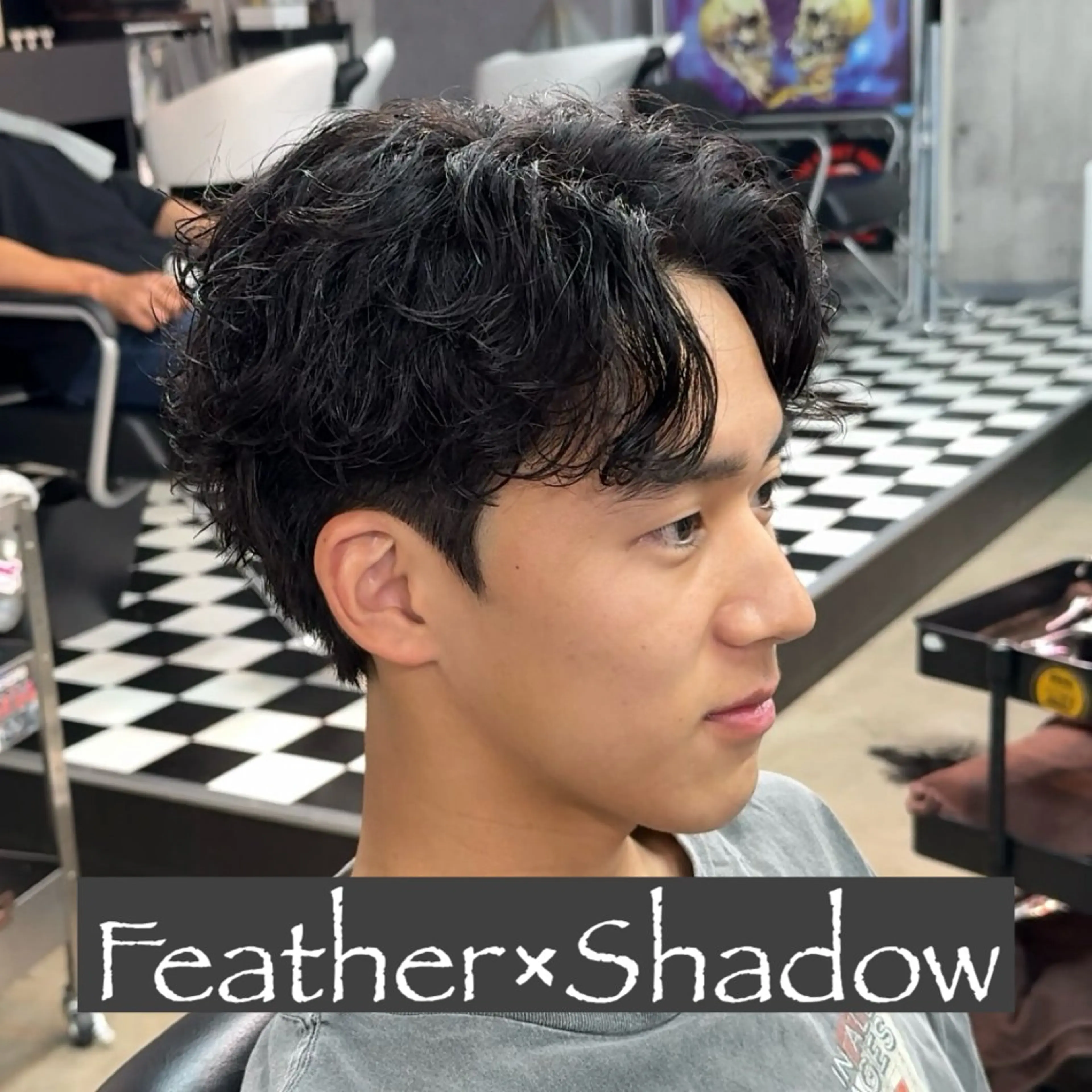 ショート パーマ ヘアアレンジ メンズ MENIN メンズ サロン　望月　涼太のヘアスタイル