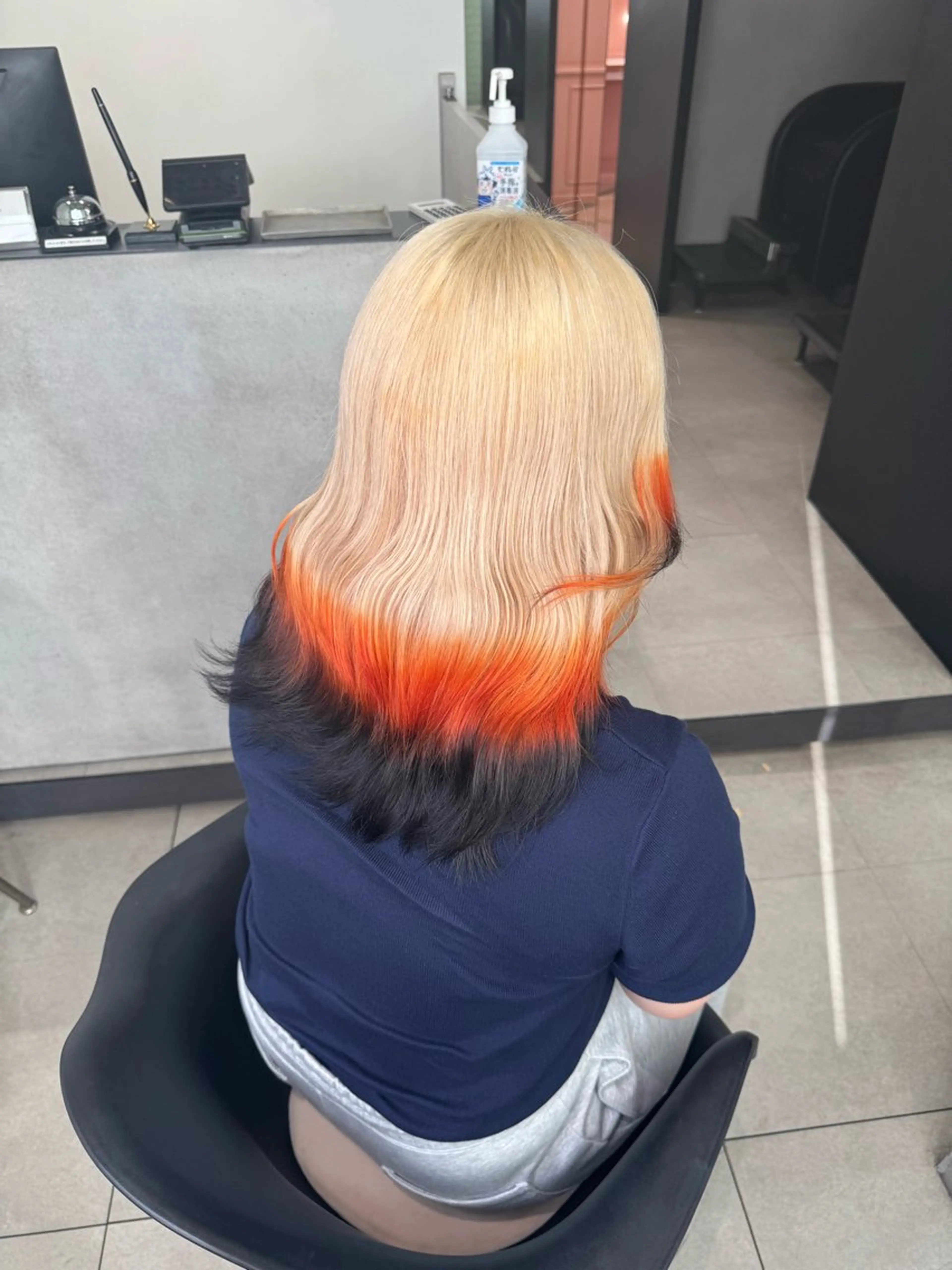 ミディアム カラー 狐カラー ヘアカラー 大阪 梅田/ ハイトーン/エクステのヘアスタイル