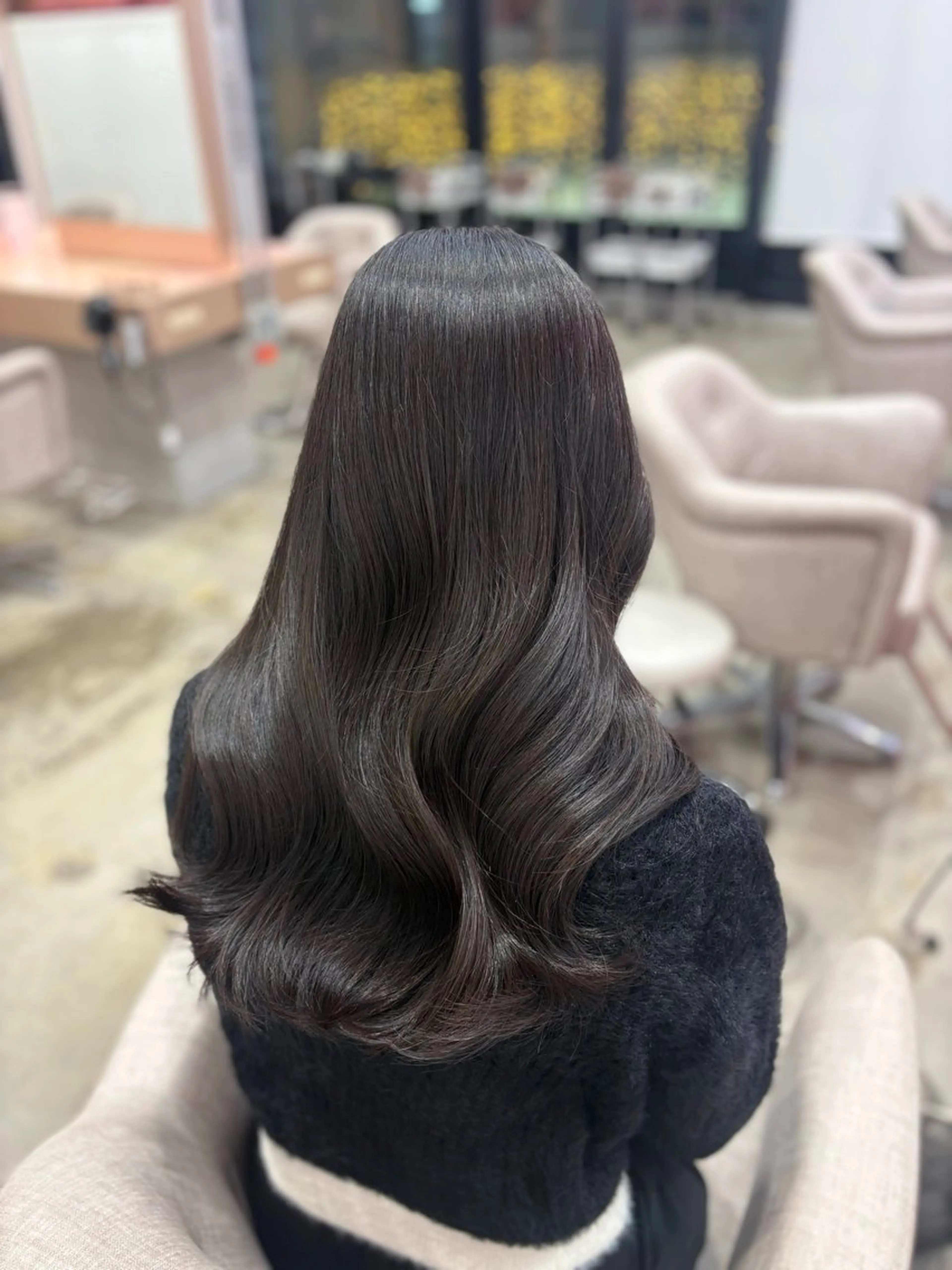 セミロング Miu 名古屋カット ミディアム/ピンク髪のヘアスタイル