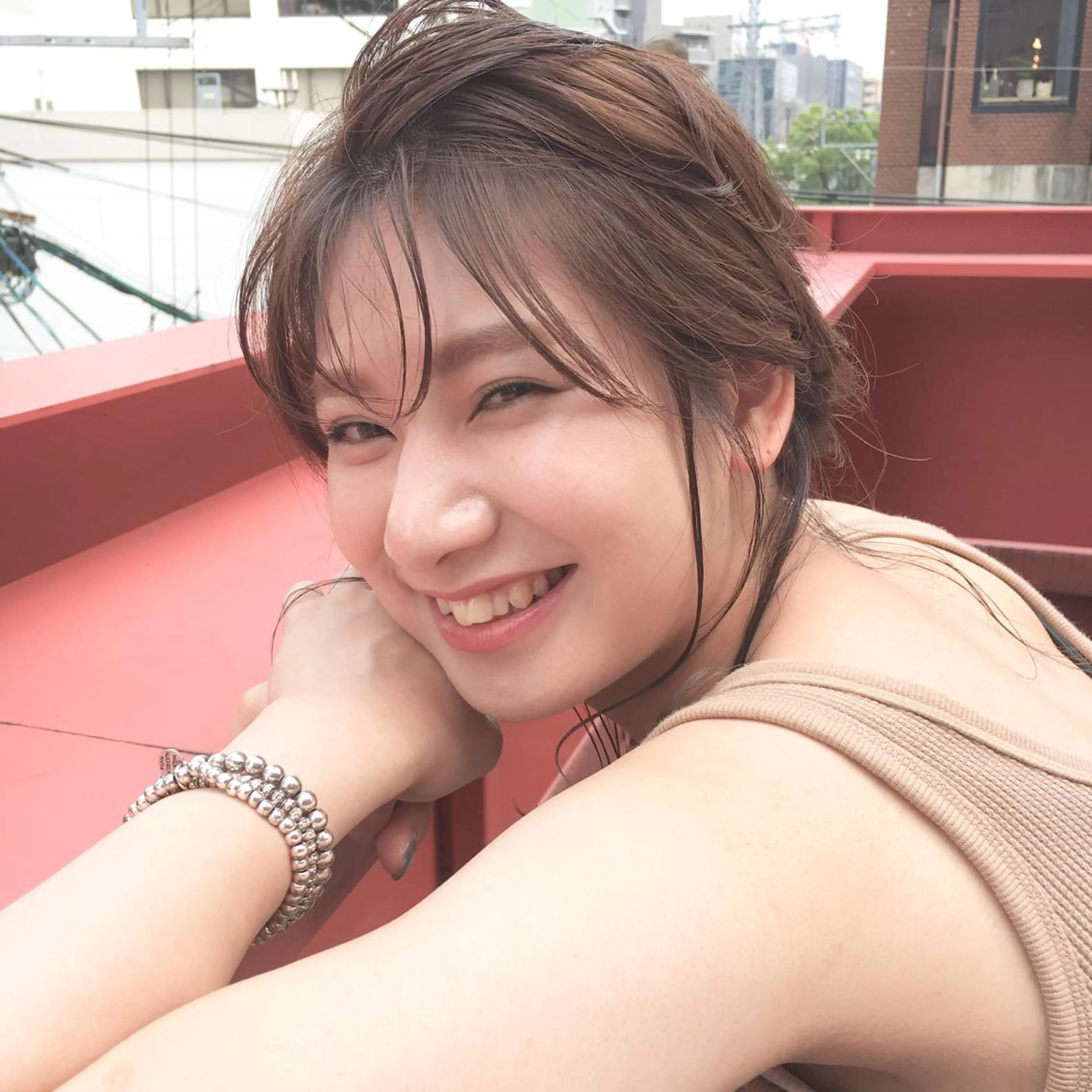 ミディアム ヘアアレンジ 薬院:今泉/上川美幸 ボブ/顔周りレイヤーのヘアスタイル