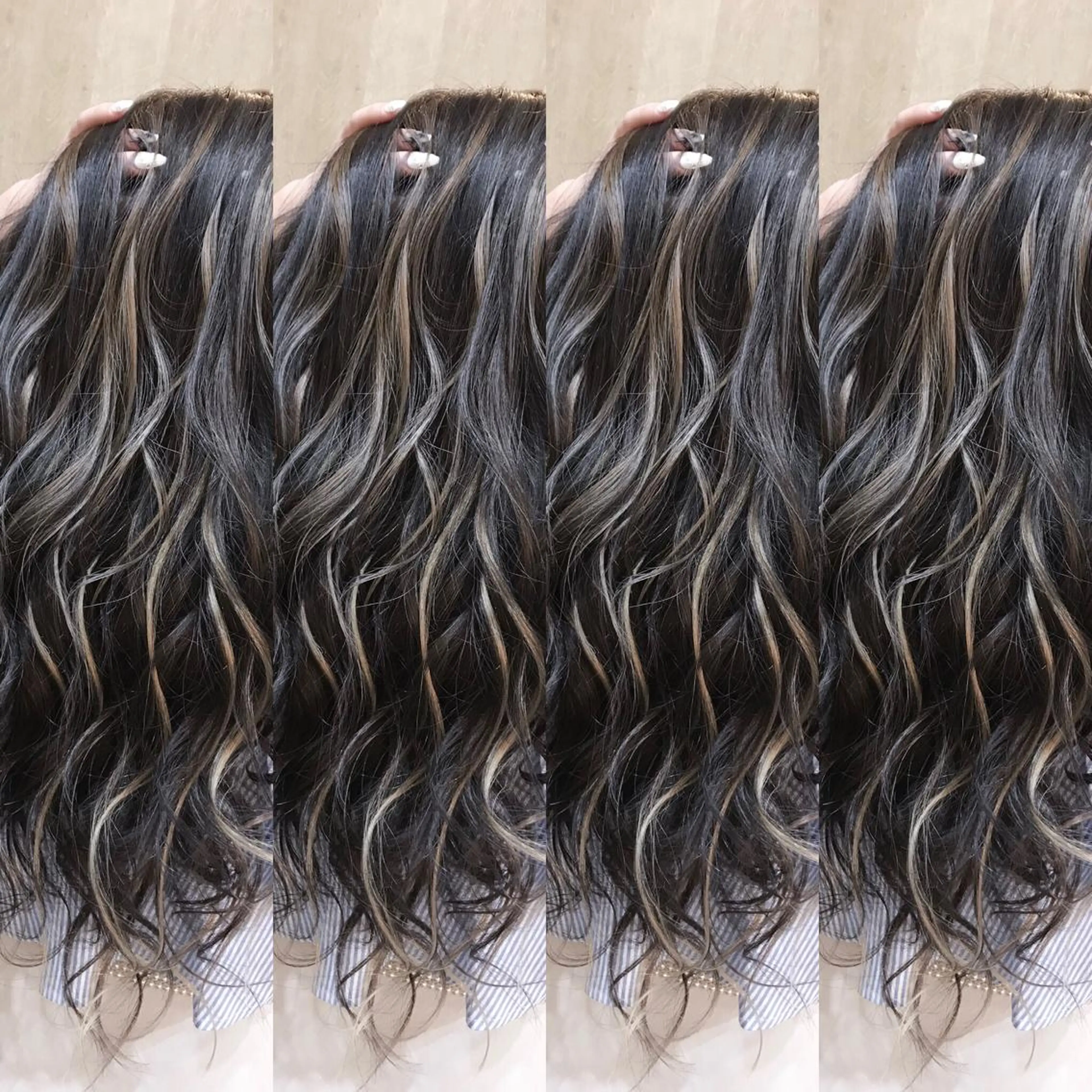 🐣《派手色OK》🐣エクステポイントメッシュ〜10本🌈の写真