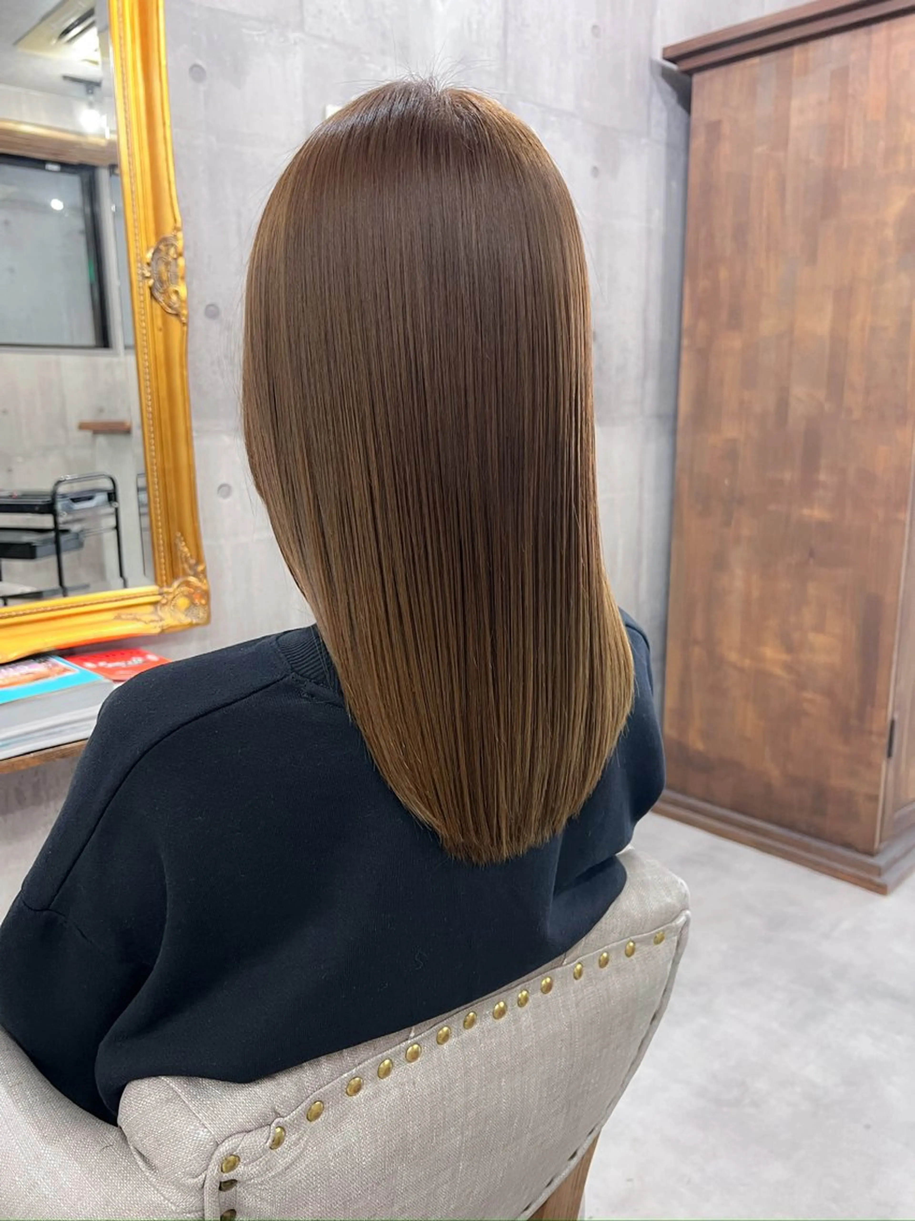 ミディアム カラー ヘアカラー トリートメント レイヤー/髪質改善 /山永圭介のヘアスタイル