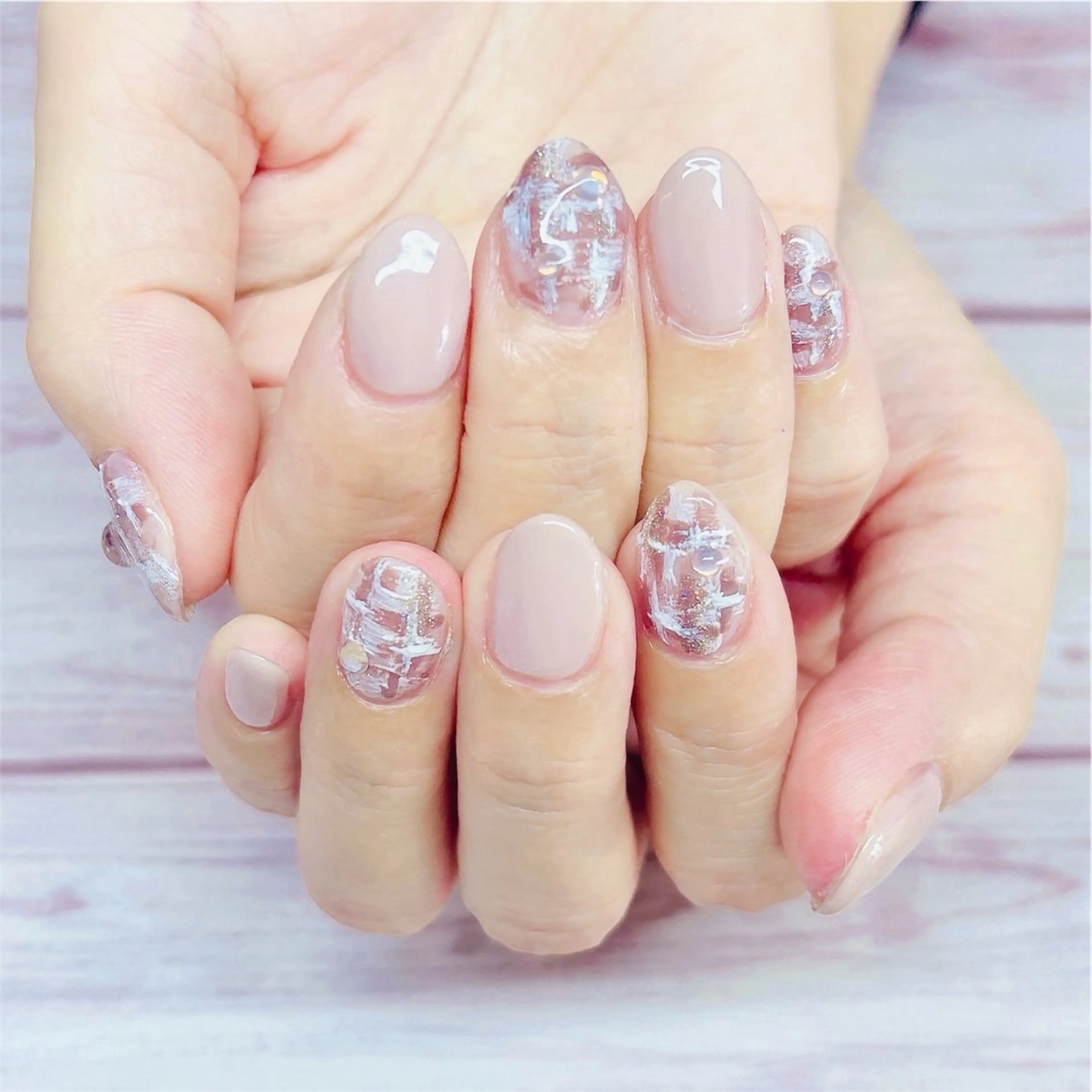 ネイル ツイードネイル MYu Beauty Salon  MAIのネイルデザイン