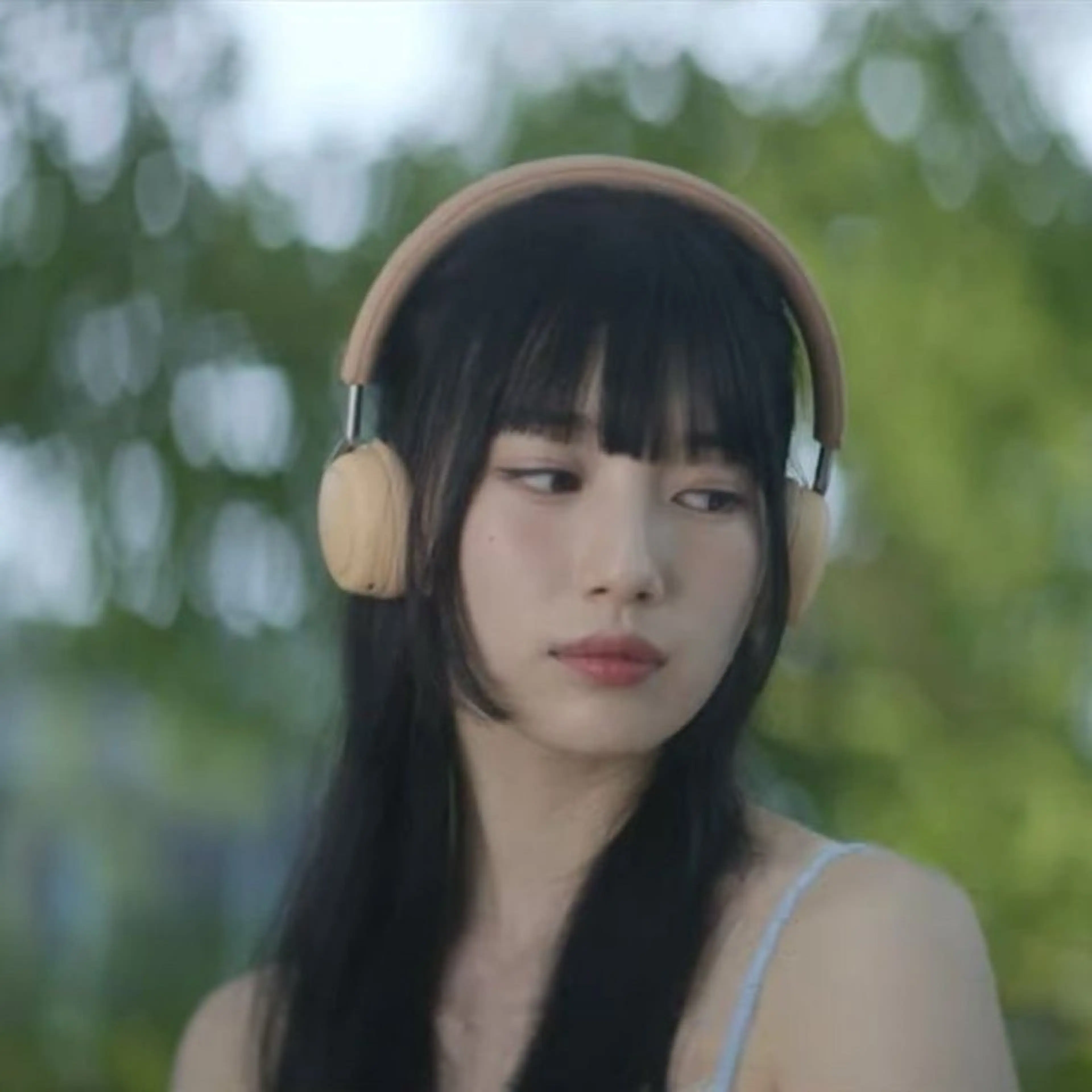 ロング 姫カット 韓国風ヘア 韓国ナチュラル・ ベージュ/落合夏希のヘアスタイル