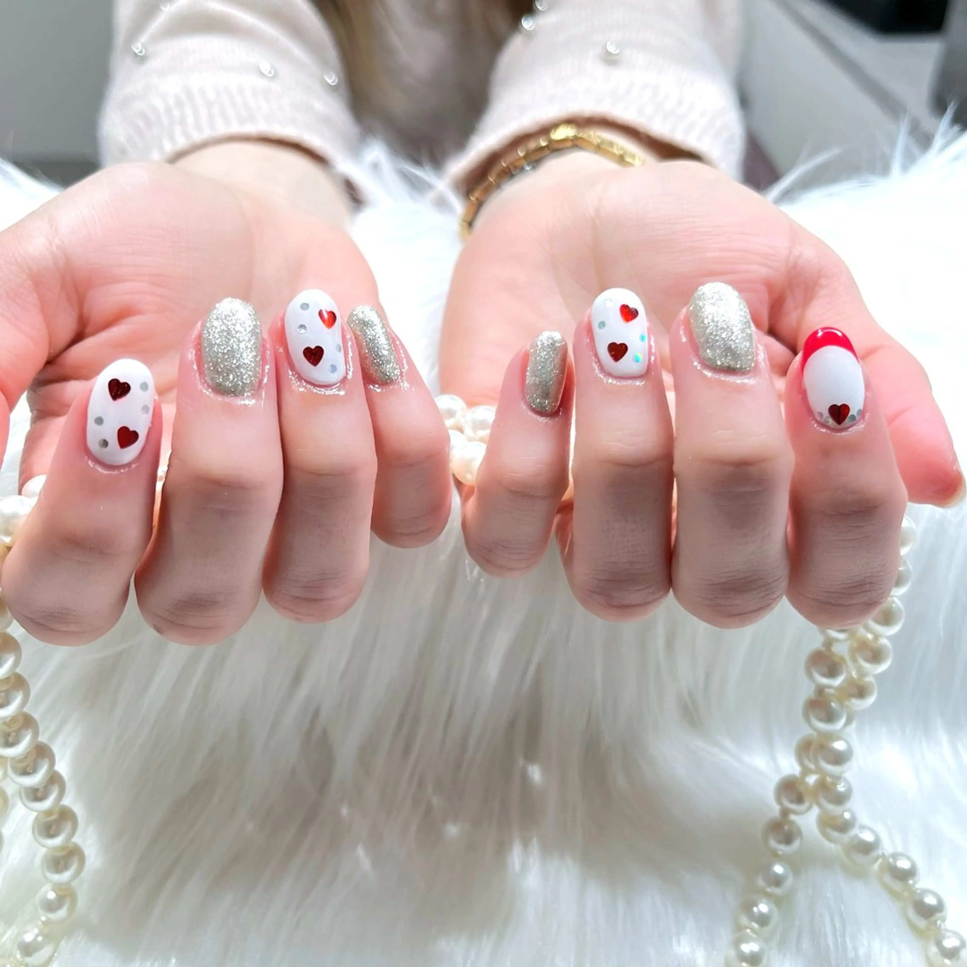 ネイル ハート 持ち込み Feliz Saitoのマツエク・マツパデザイン