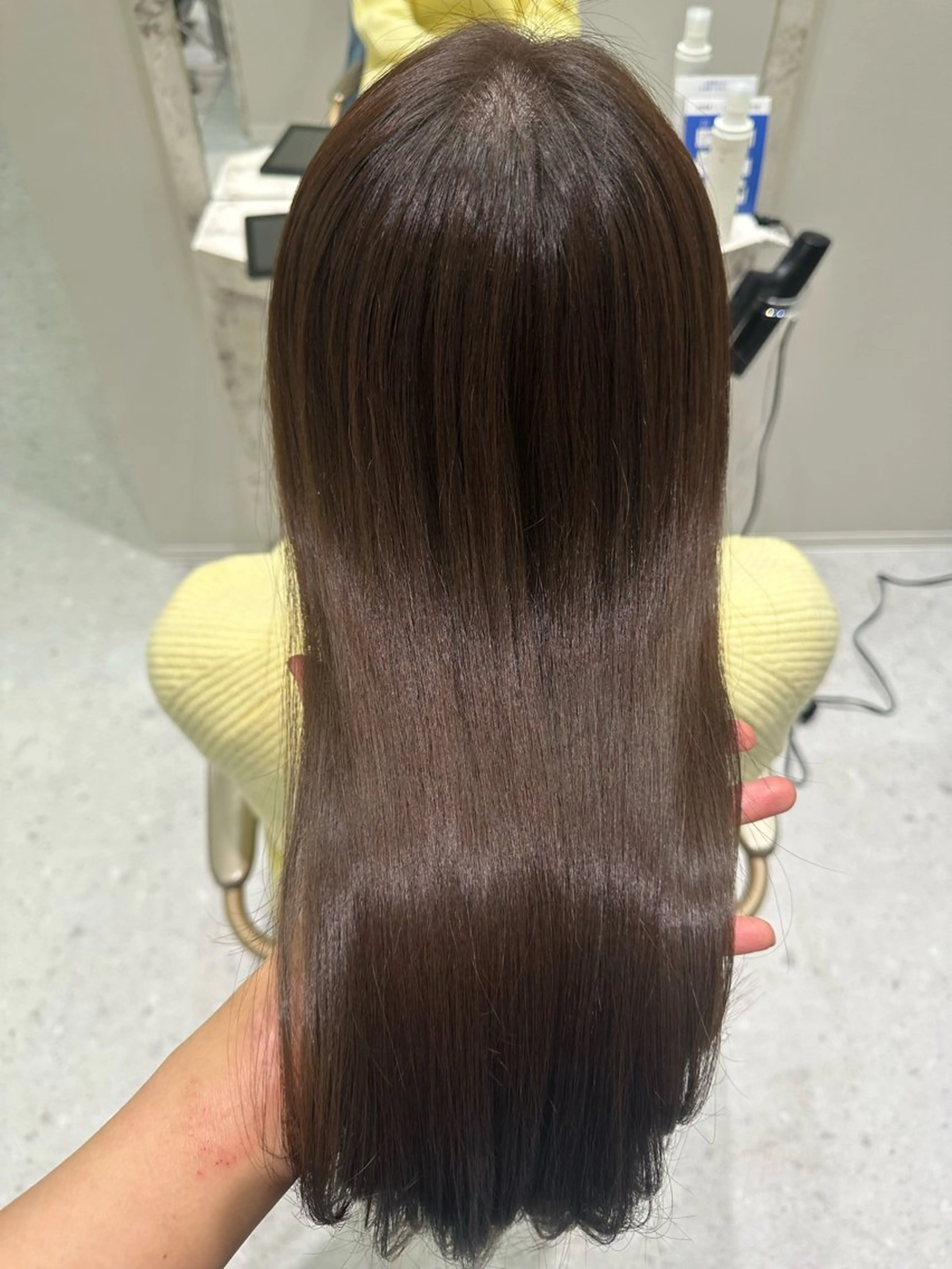 ロング カラー カット ヘアカラー トリートメント 韓国レイヤー✨ yasuko銀座のヘアスタイル